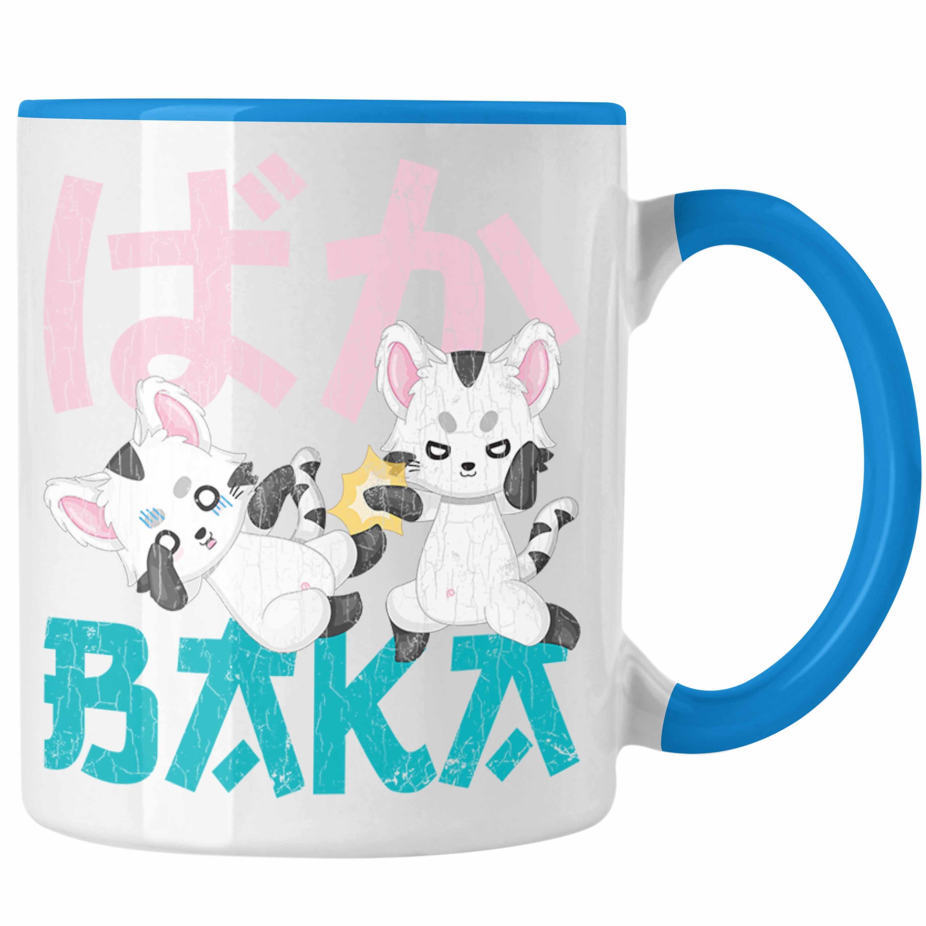 Trendation Tasse Trendation - Anime Tasse Geschenk Spruch Kaffeetasse Geschenke Deko Anme Fan Baka Blau