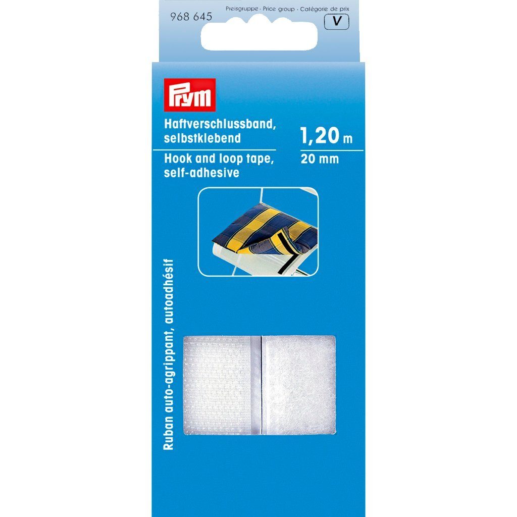 Klettband Klettband selbstklebend 20 mm, Prym, 1,2 m lang