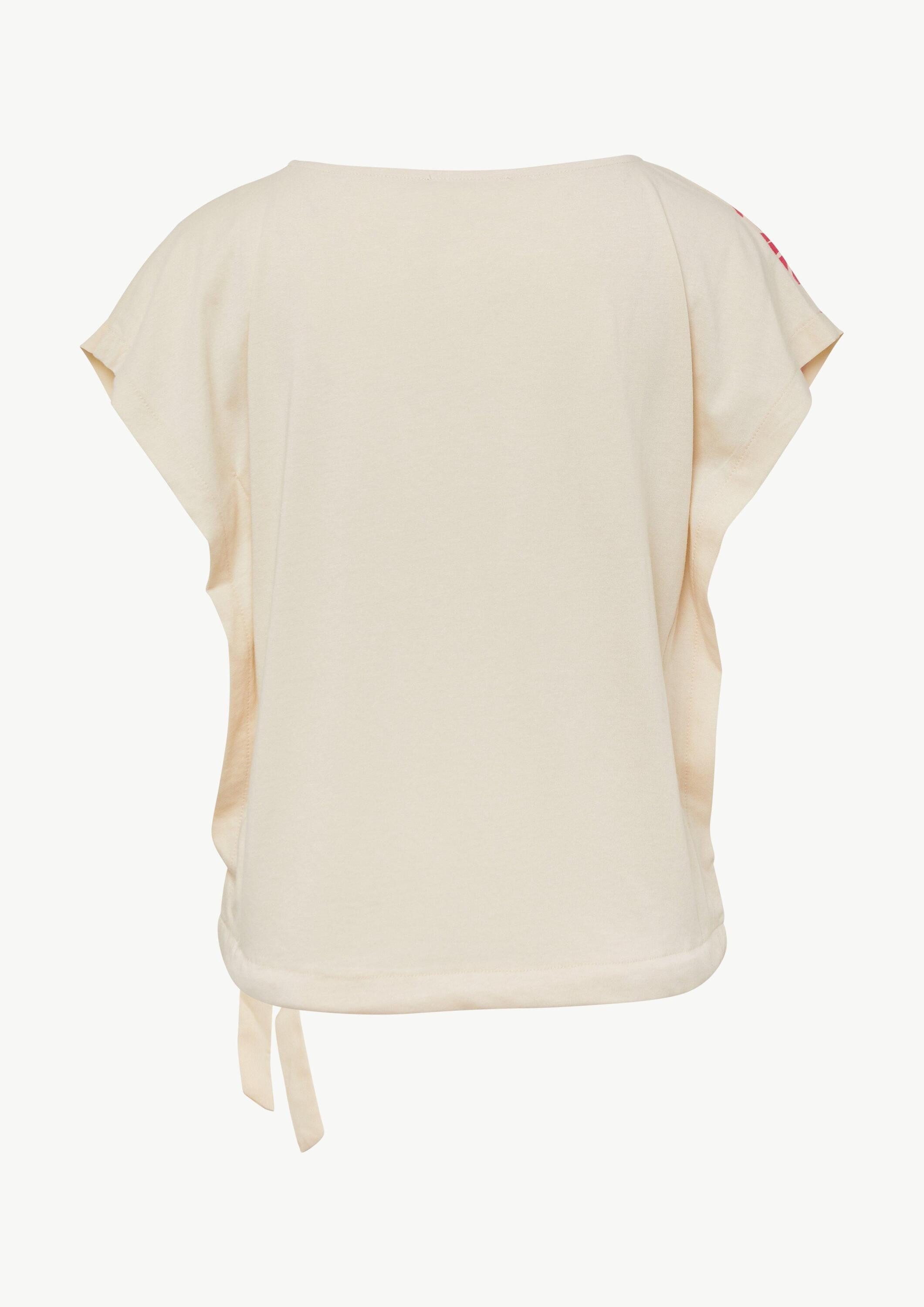 comma Kurzarmshirt T-Shirt Blusenshirt im Relaxed Fit mit überschnittenen Ä günstig online kaufen