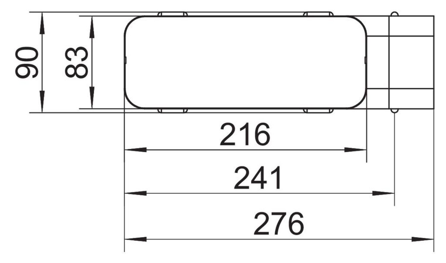 Naber Montagezubehör Dunstabzugshaube COMPAIR STEEL flow® 150 Rohrbogen horizontal 90° verzinkter Stahl