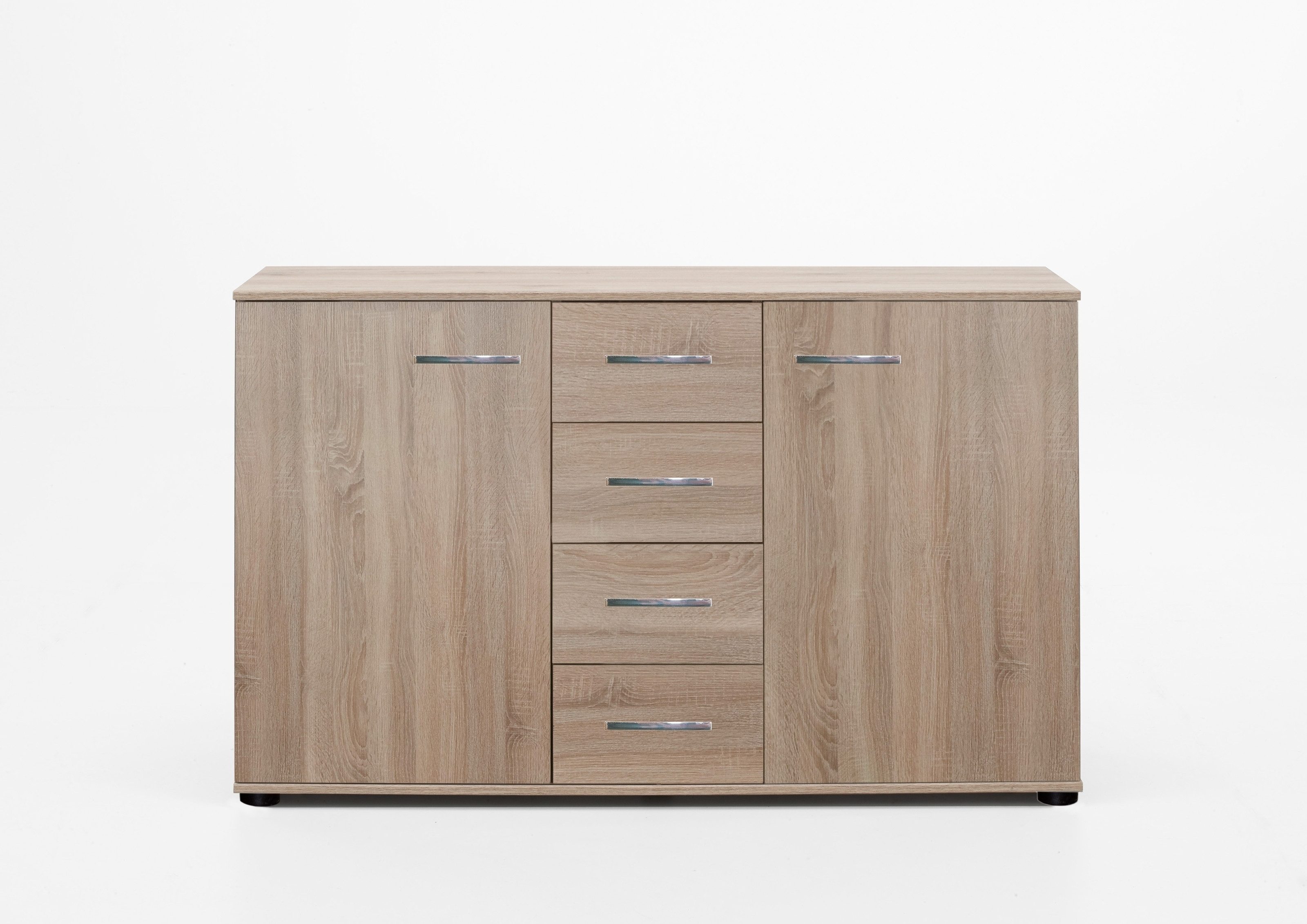 Kombikommode in EICHE SAEGERAU-NACHBILDUNG - 130x83x41cm (BxHxT)