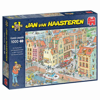 Jumbo Spiele Puzzle Jan van Haasteren - Fehlendes Teil 1000 Teile, 1000 Puzzleteile