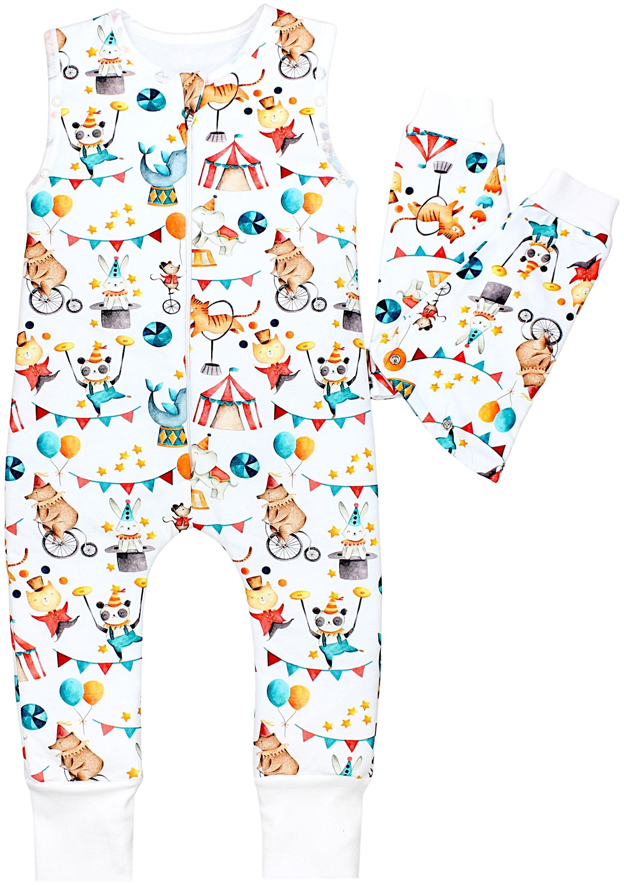 TupTam Babyschlafsack 2.5 TOG Schlafsack BIO-Baumwolle mit Beinen und Ärmeln Herbst Winter – Bild 3 von 5
