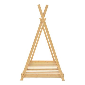 en.casa Kinderbett, »Vimpeli« Bambus ohne Matratze 70 x 140 cm
