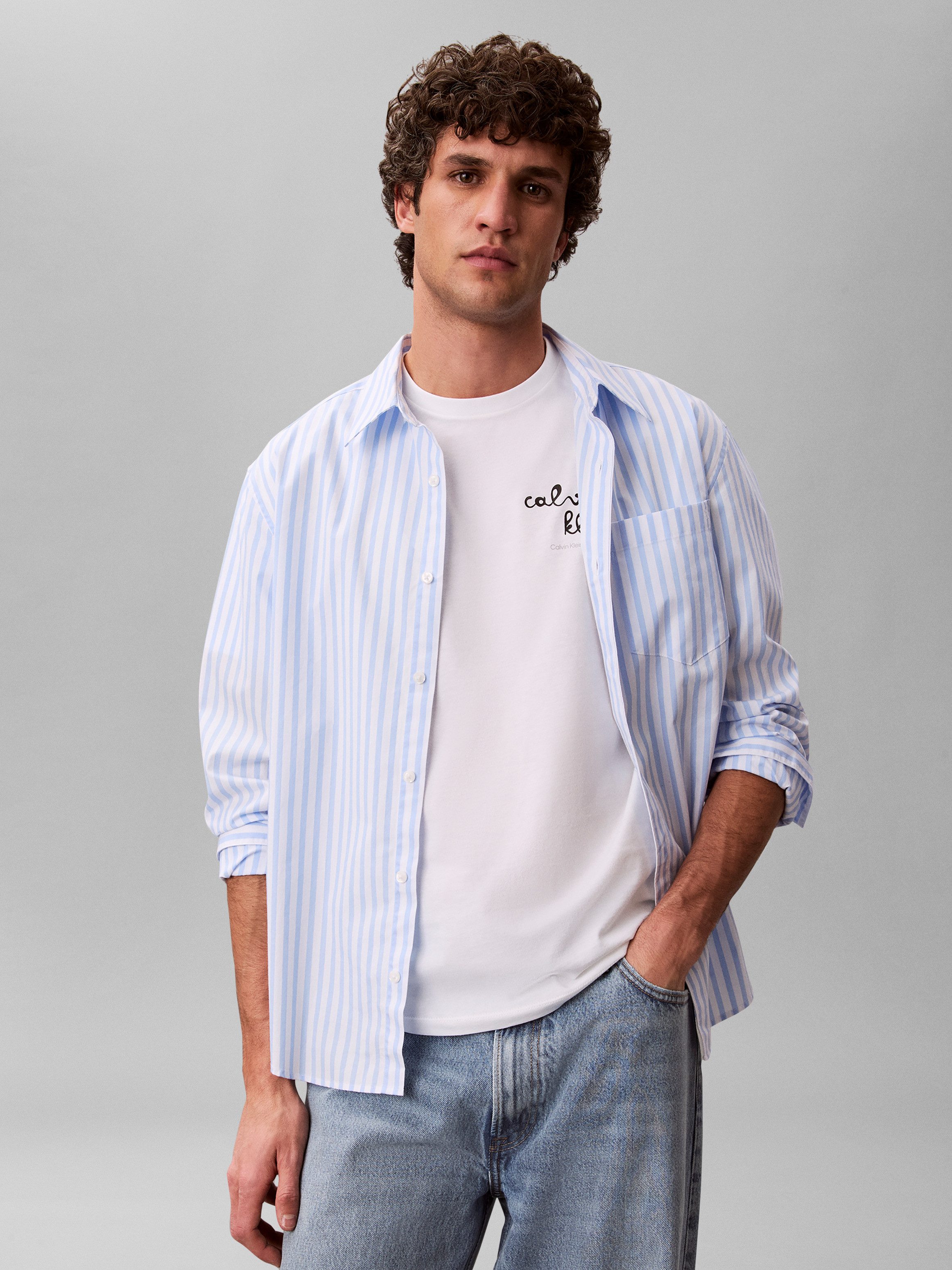 Calvin Klein Jeans T-Shirt LINES SEASONAL Regular fit mit Print