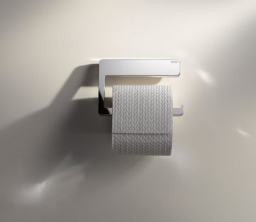 Keuco Badaccessoire-Set Collection Moll, WC-Set, Toilettenpapierhalter aus Metall, offene Form, Bürstengarnitur
