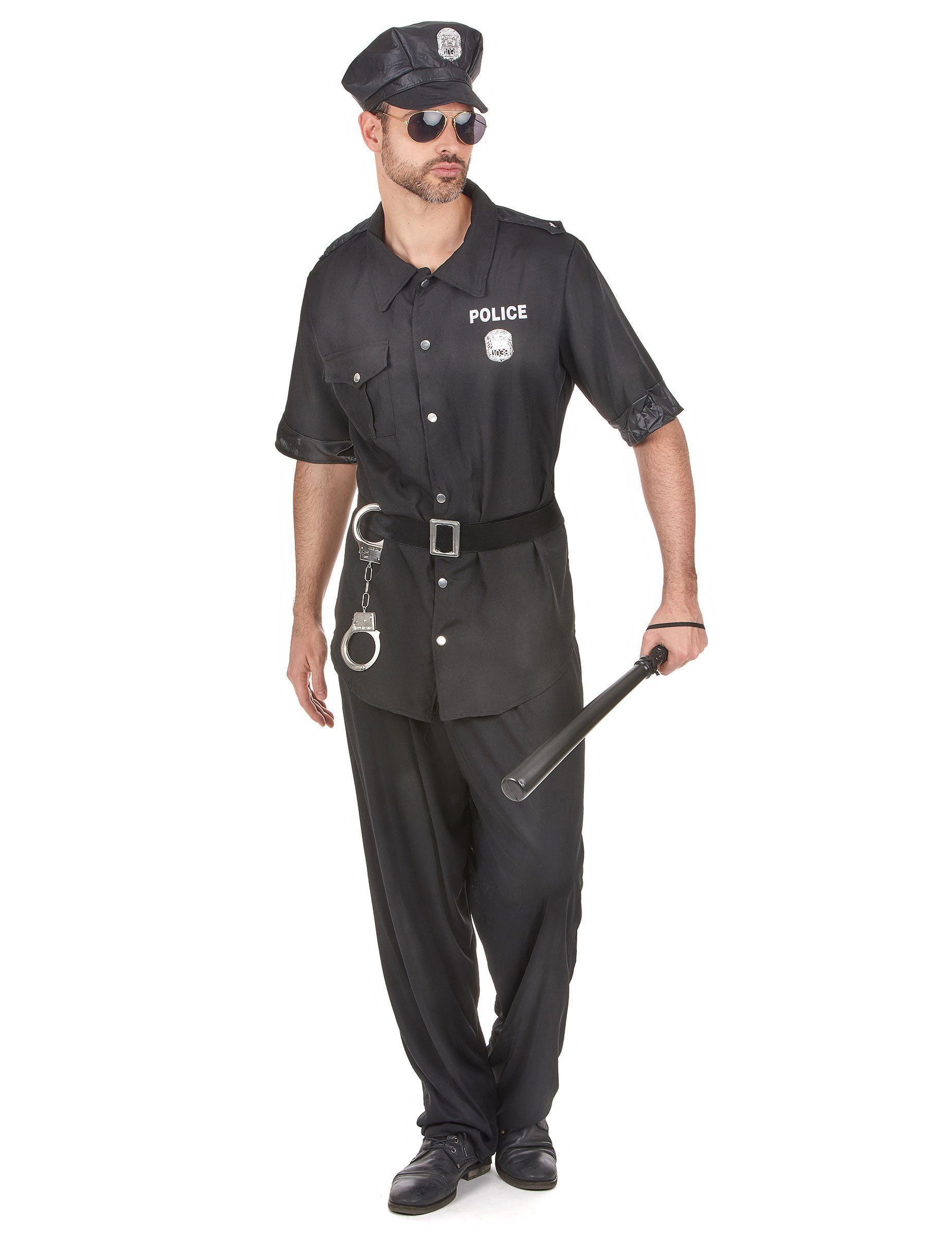 Kostüm Heisser Polizist Kostüm Cop schwarz