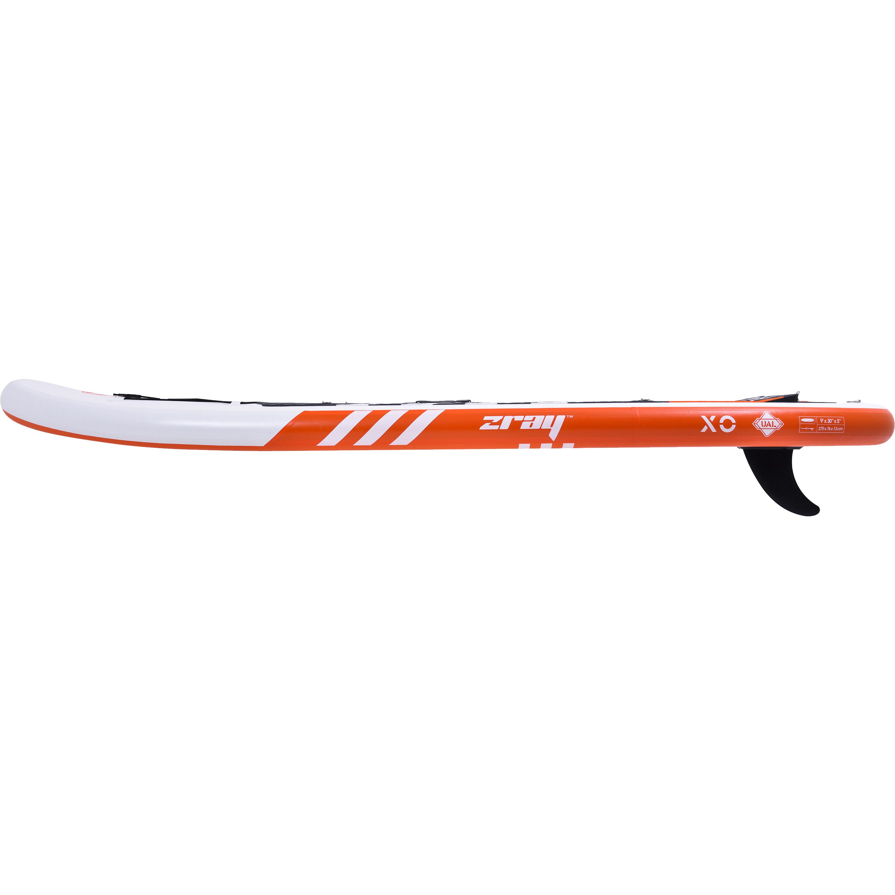zray Inflatable SUP-Board X0 Premium SUP Komplettset orange für Kinder 275x76x13 cm, All Around Advanced, (Starkes Allround-SUP für Familien und Fortgeschrittene, 6 tlg., Stand Up Paddling Board Komplettset), für alle Gewässer geeignet