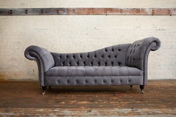 JVmoebel Chesterfield-Sofa Chesterfield Klassische Textil Couch Sofa Sitz Polster Stoffsofas, Die Rückenlehne mit Knöpfen.