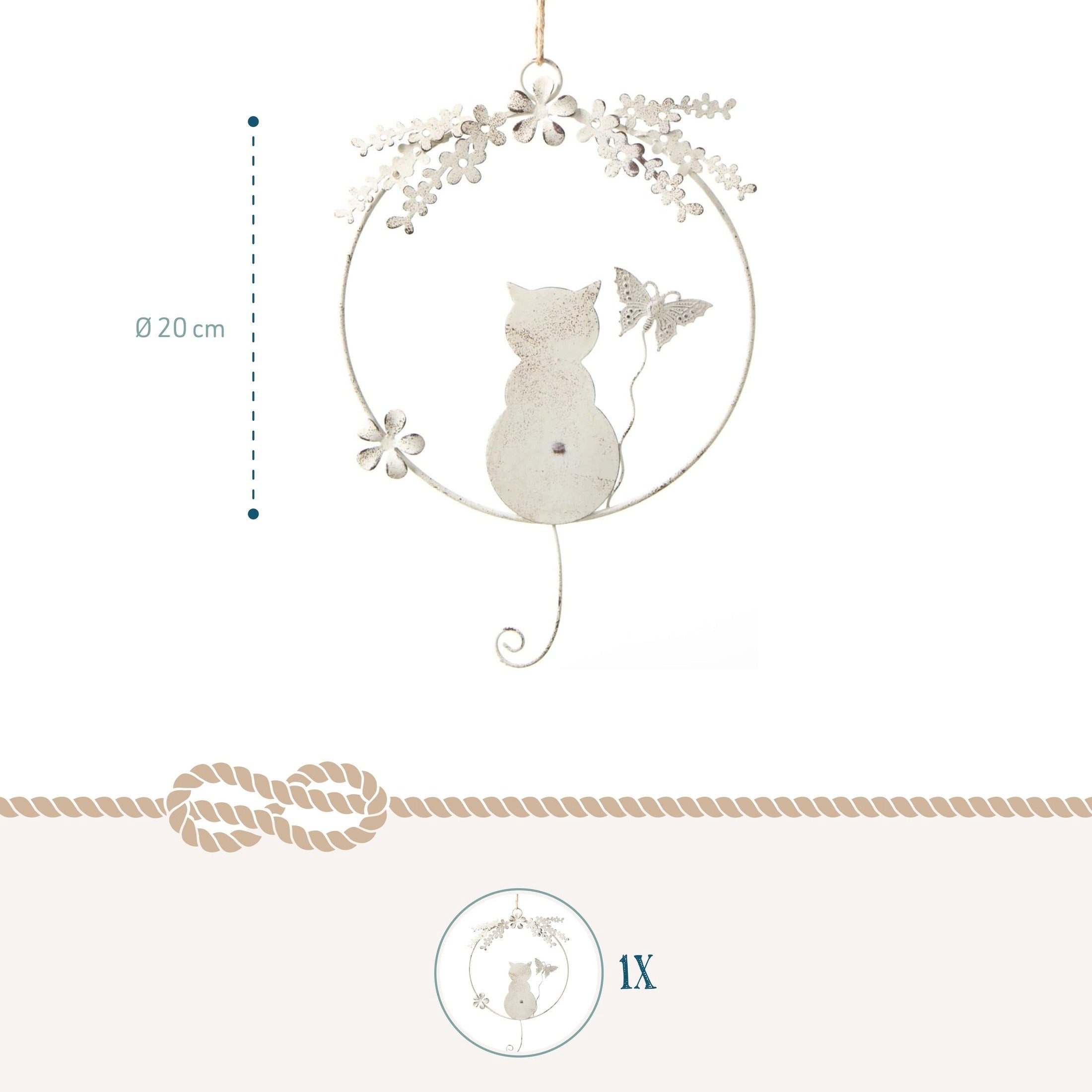 Logbuch-Verlag Dekofigur Katze Dekokranz für Tür und Wand - Geschenkidee fü günstig online kaufen