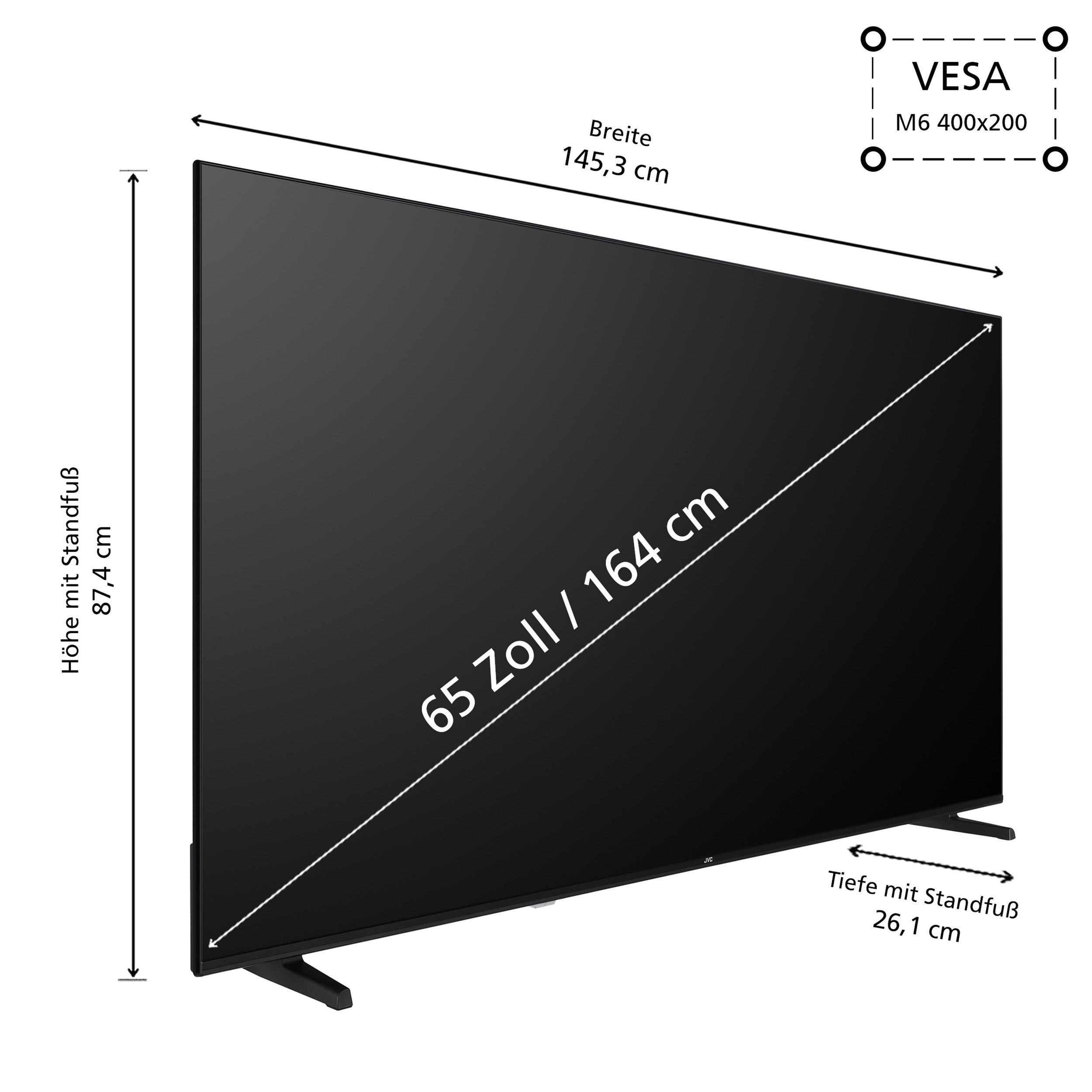JVC LT-65VDQ3455 QLED-Fernseher (164 cm/...