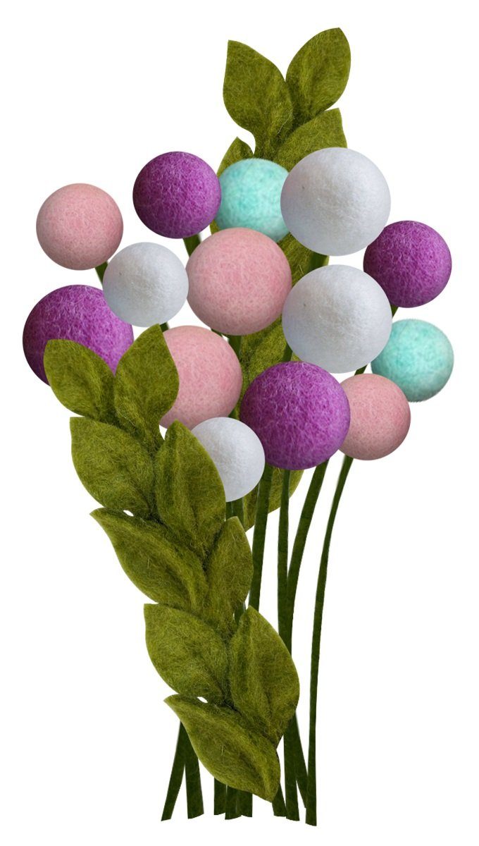 Dekokranz your castle Bunter Blumenstrauss aus handgearbeiteten Filzblumen
