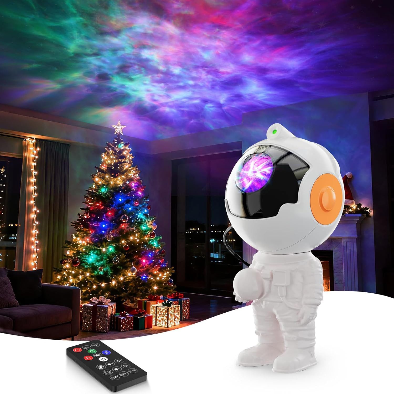 ANYSUN LED-Sternenhimmel Galaxie Sternenhimmel Astronaut Projektor, LED Sternenprojektor mit Timer, Fernbedienung, Nachtlicht für Kinder Erwachsene Party