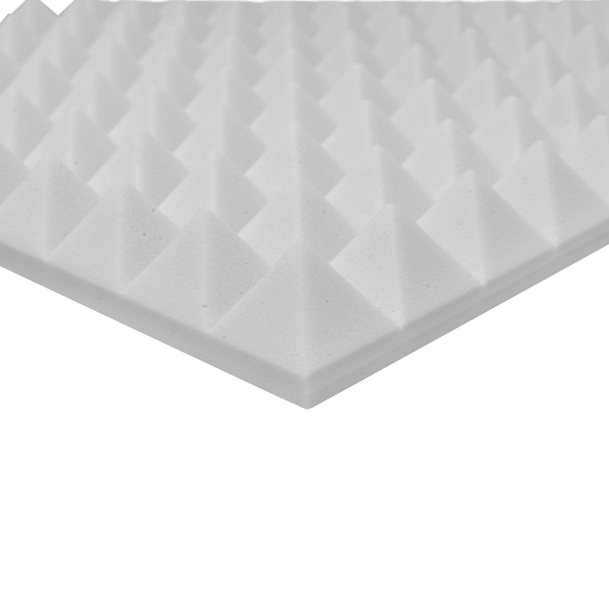 Quiet Please Dämmplatte Basotect® Pyramidenschaum Noppenschaum hellgrau 1000x500x30mm Schallab, (1-St), 1000 x 500 x 30 mm [L x B x H]