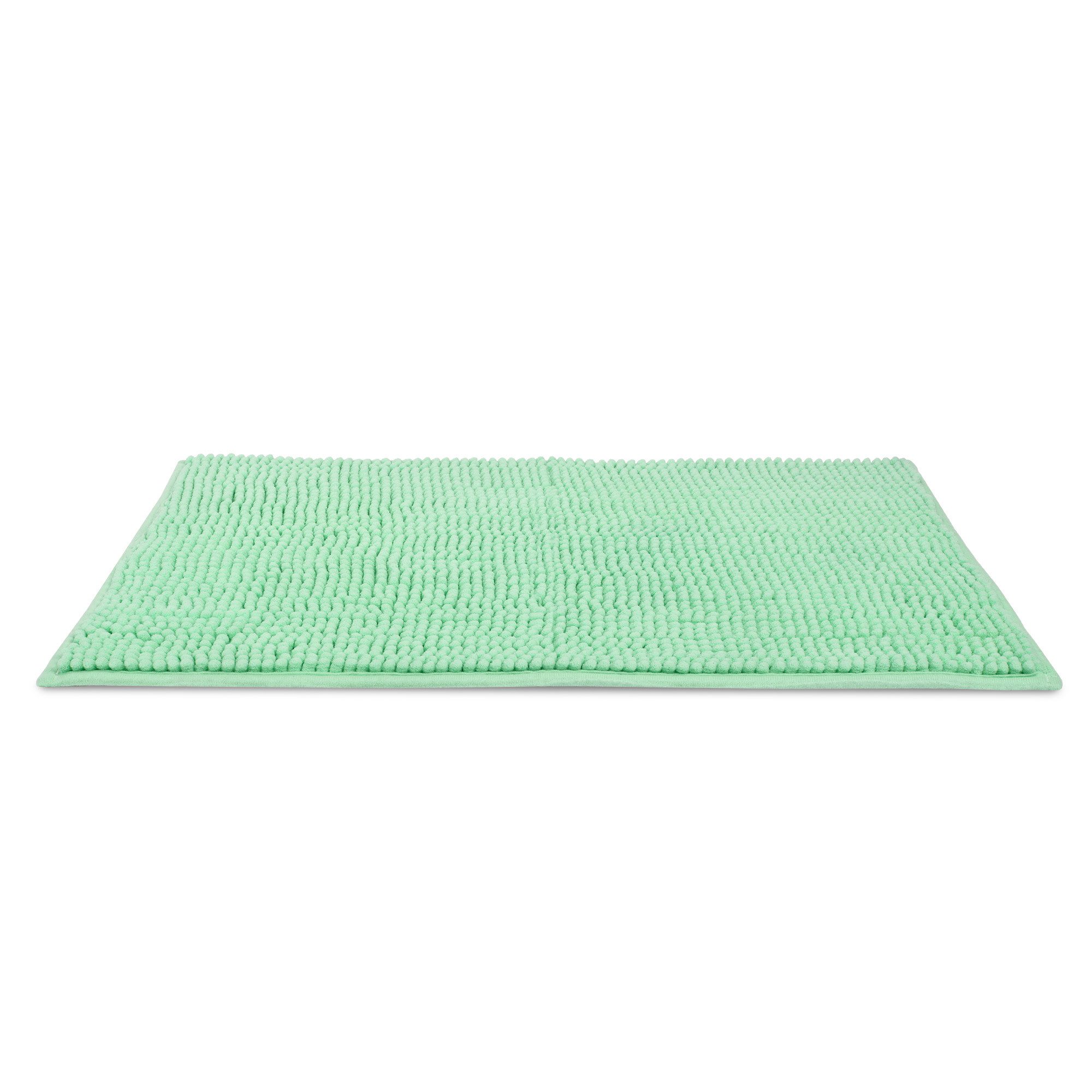 Beautissu Badematte, Höhe 1 mm, 100% Polyester, Badematte mit rutschfester Rückseite, Höhe 1cm, für Fußbodenheizungen geeignet