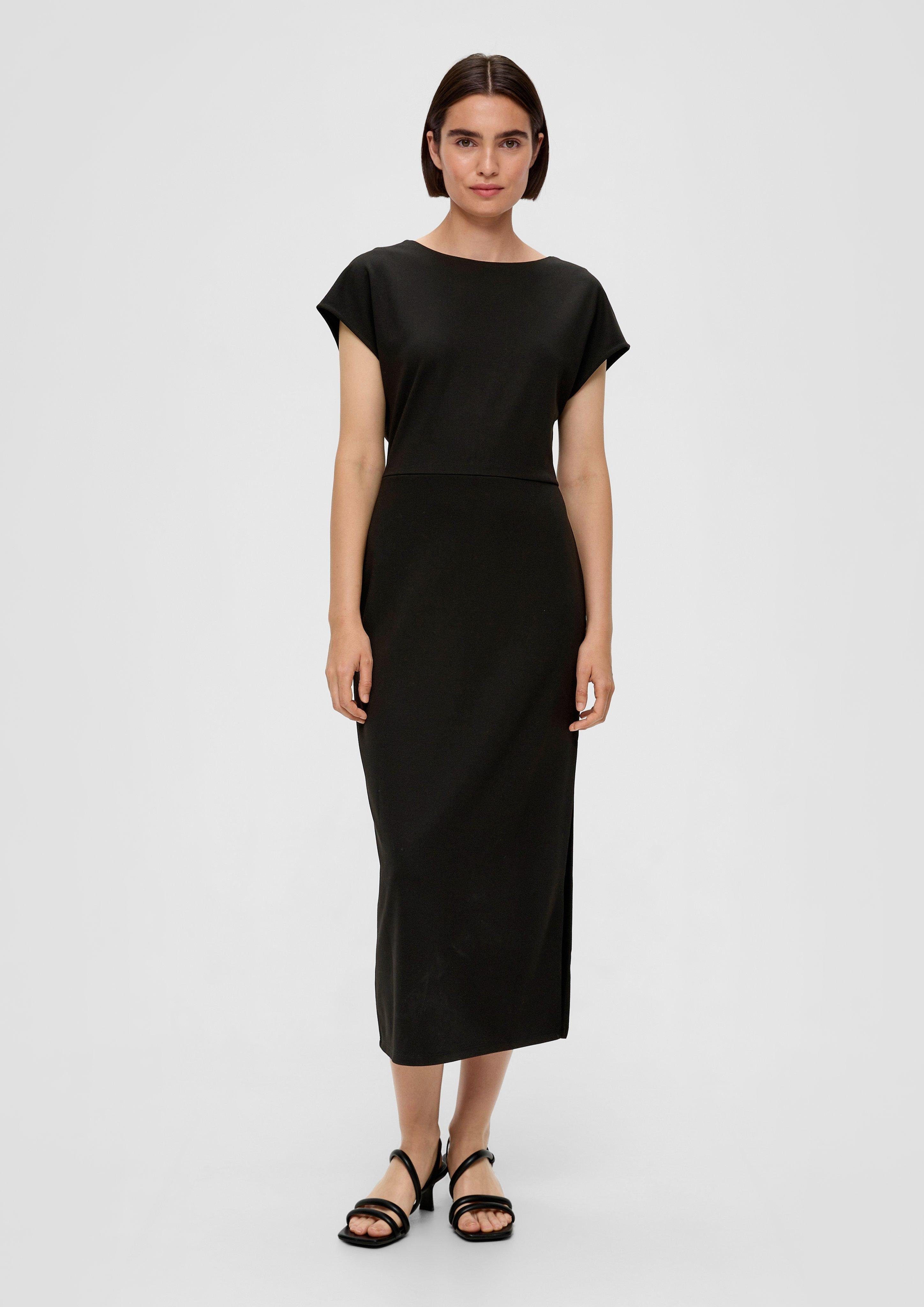 s.Oliver BLACK LABEL Maxikleid Kleid aus Viskosemix Cut Out