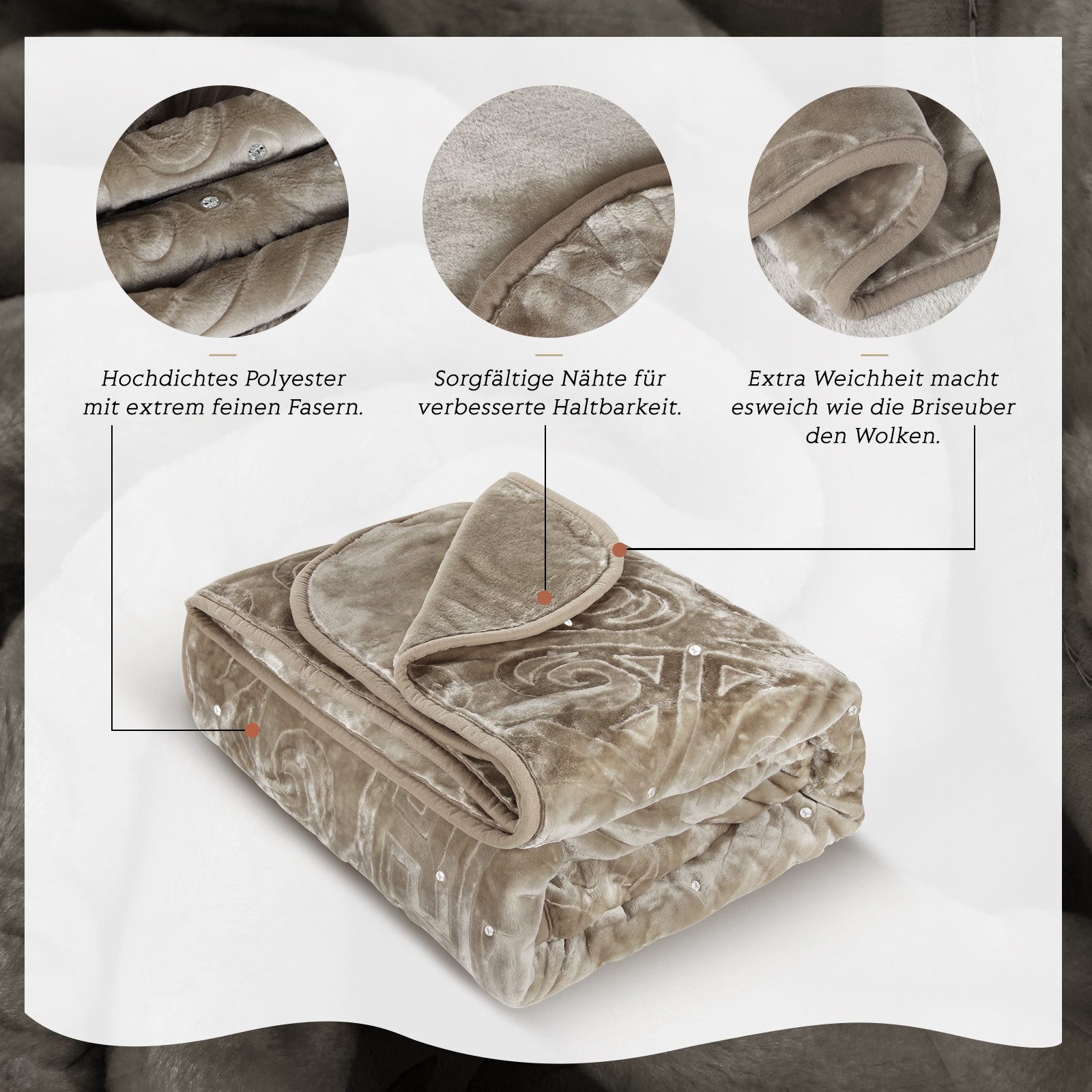 Wohndecke Kuscheldecke Flauschig 200x240 Warm Weiche Bettdecke Einfarbig, H günstig online kaufen