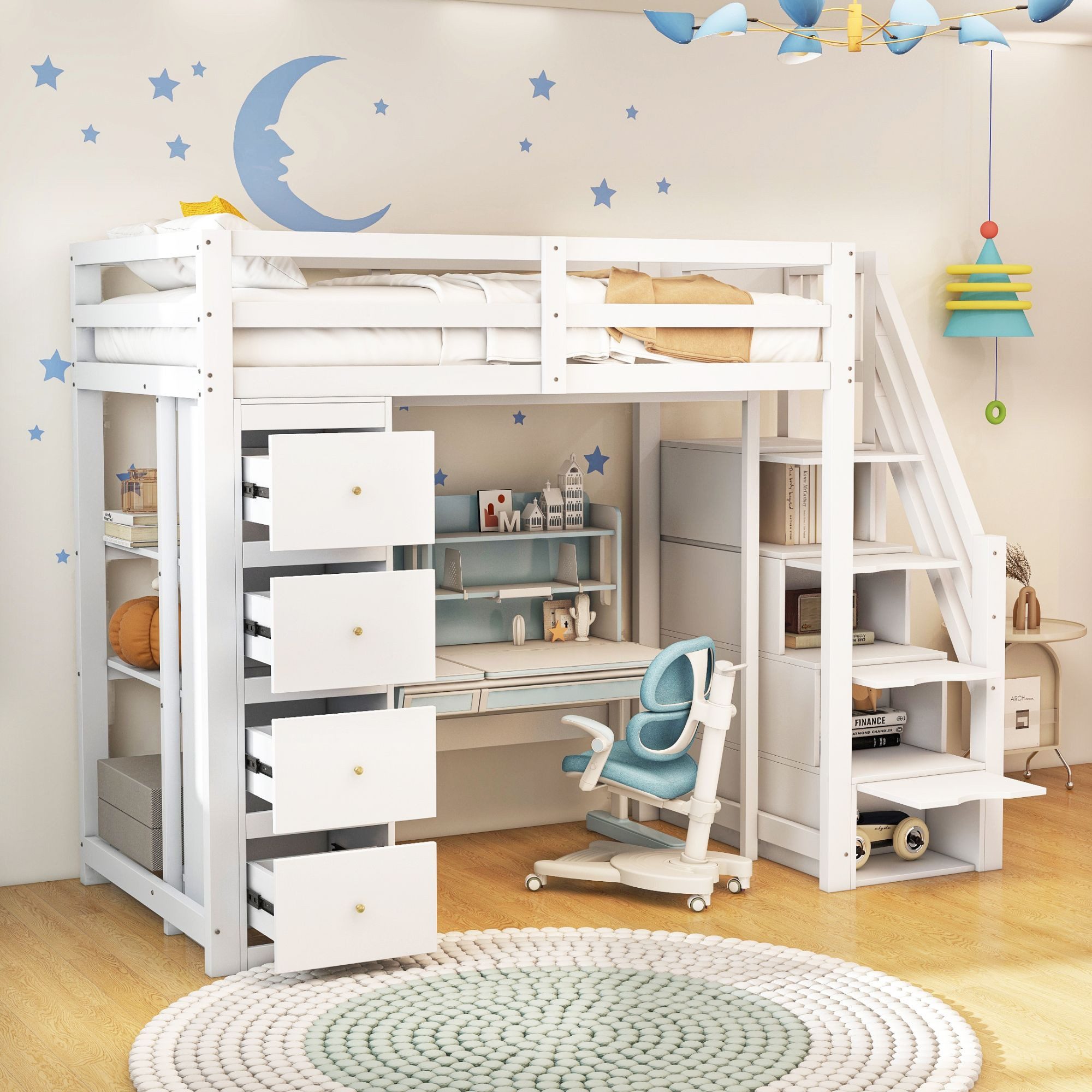 HAUSS SPOLE Hochbett 90x200cm mit Schublade, günstig online kaufen