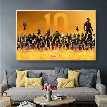 TPFLiving Kunstdruck (OHNE RAHMEN) Poster - Leinwand - Wandbild, Disney Marvel Superheros - Infinity War - Die Unendlichkeit-Saga (Leinwand Wohnzimmer, Leinwand Bilder, Kunstdruck), Leinwand bunt - Größe 20x30cm