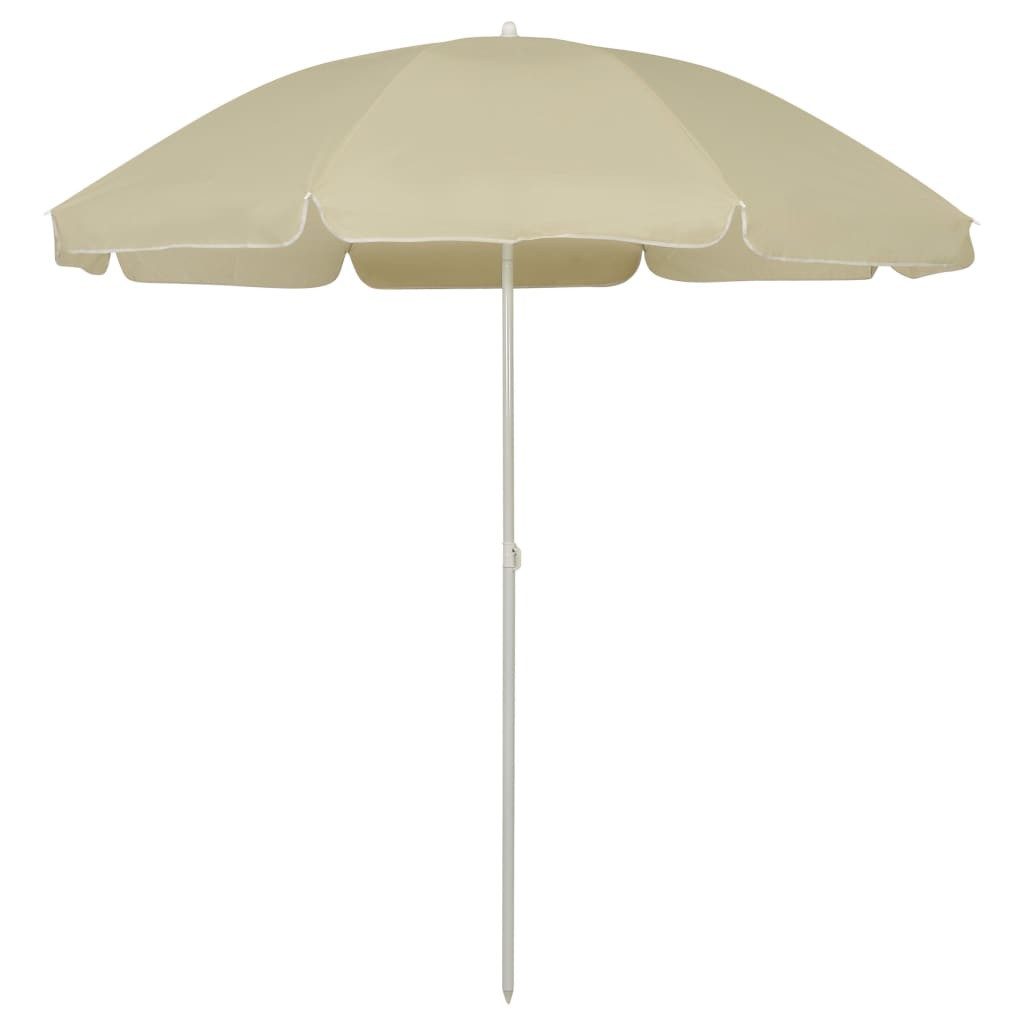 vidaXL Sonnensegel Strandschirm Sandgelb 240 cm, günstig online kaufen