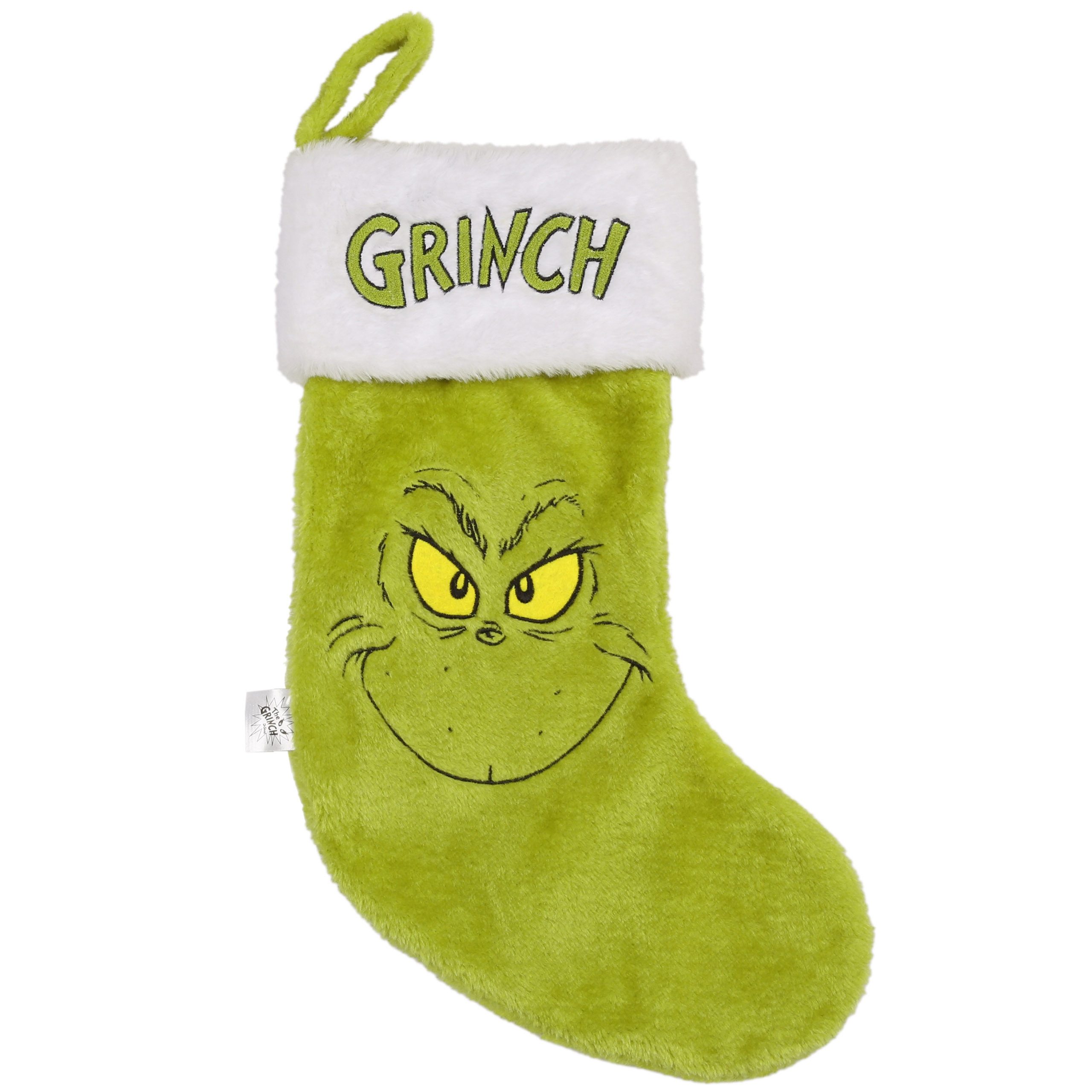 Sarcia.eu Weihnachtsfigur Grinch Geschenksocke, Weihnachts-Socke für Kamin, groß 43×28 cm