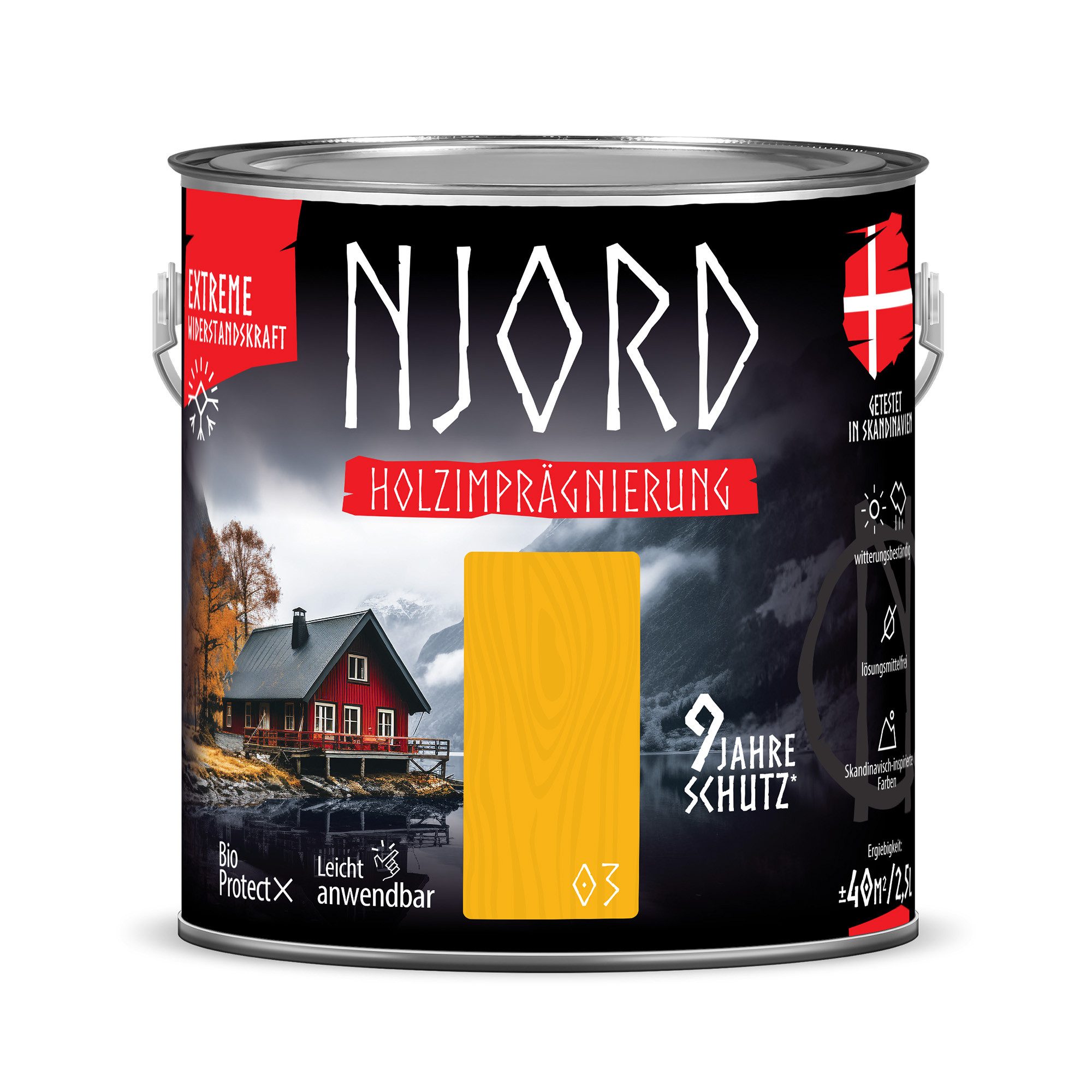 NJORD Holzgrundierung NJORD Holzimpragnierung (03) Wintersonne - 2,5L