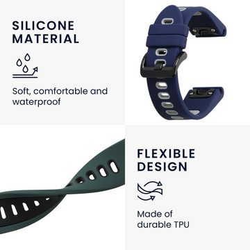 kwmobile Uhrenarmband 2x Sportarmband für Garmin Fenix 7S / 6S / 6S Pro / 5S / 5S Plus, Armband TPU Silikon Set Fitnesstracker