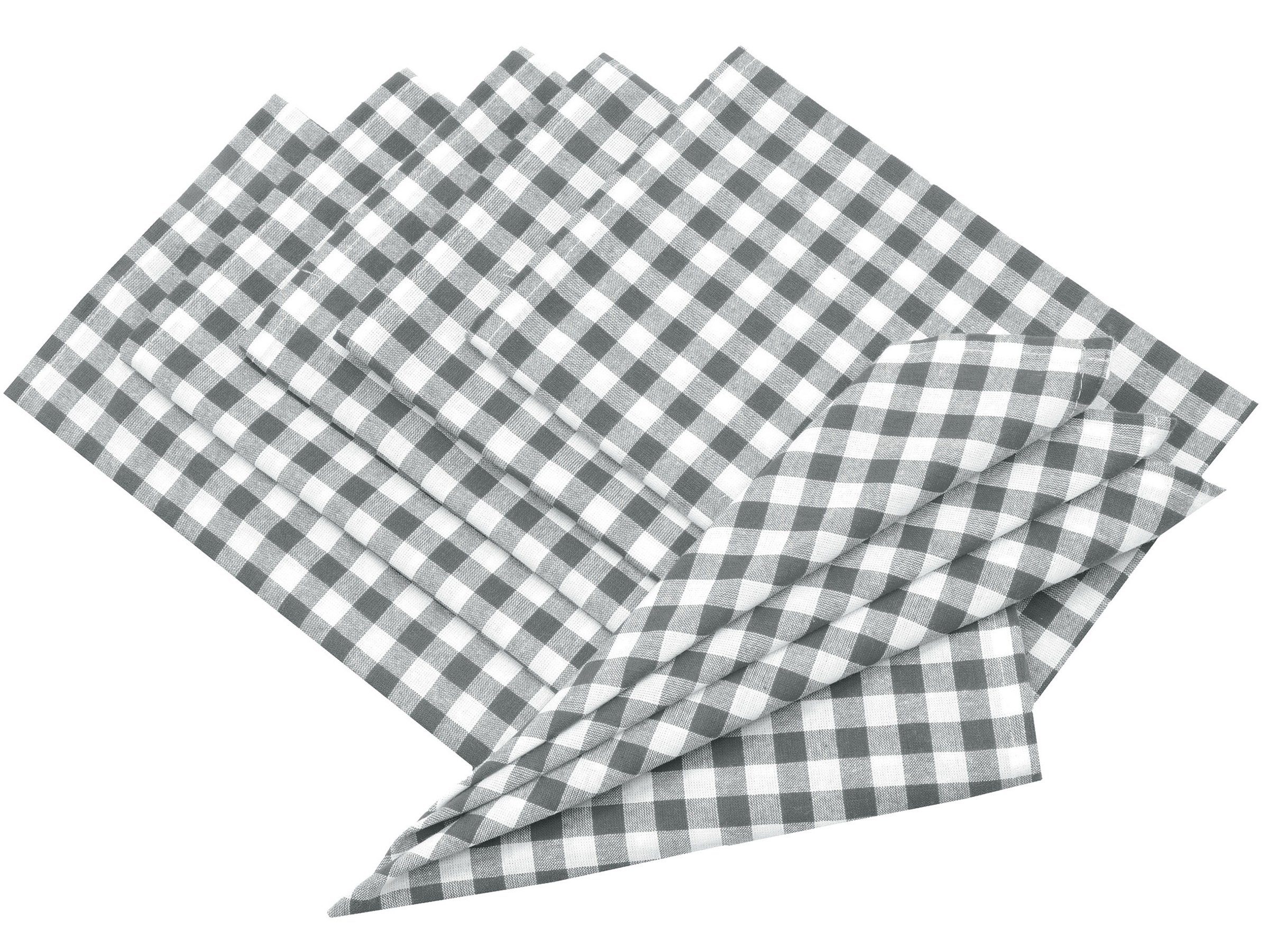 ZOLLNER Stoffserviette, (Spar-Set, 6 St), 45 x 45 cm, 100% Baumwolle, vom Hotelwäschespezialisten