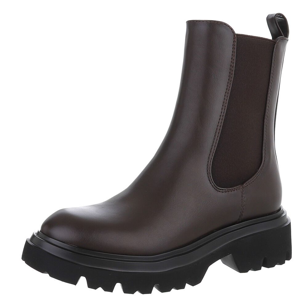 Ital-Design Elegante Chelsea Boots mit rutschfester Sohle für Damen Plateau günstig online kaufen