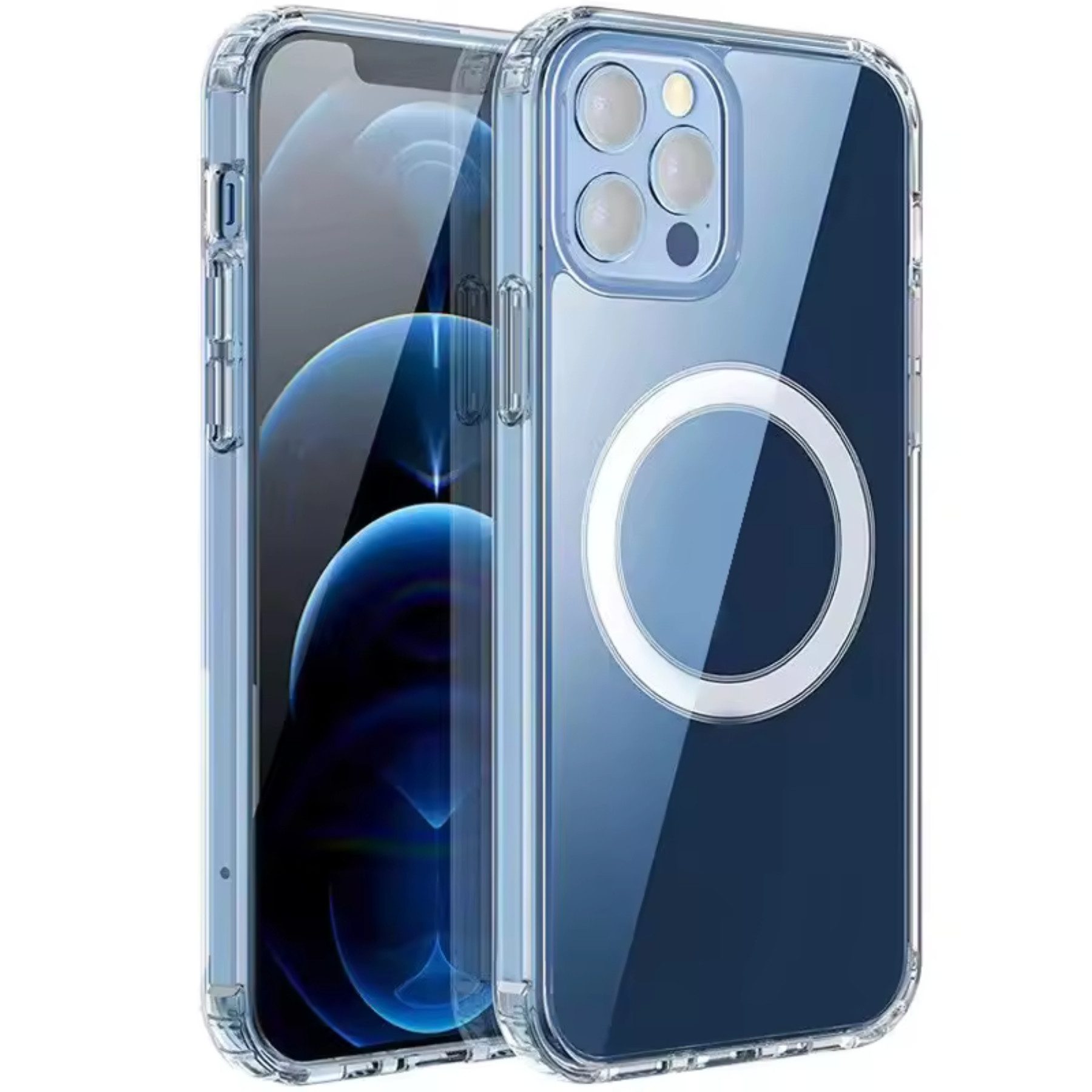 Alpha Electronics Handyhülle MagSafe Hülle für Apple iPhone 13 Pro Case transparent, wireless charging kompatibel, magntisch – Bild 4 von 5