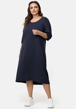 Kekoo Ballonkleid Midi-Kleid 3/4-Ärmel aus weicher Viskose mit Stretch 'Lilia'