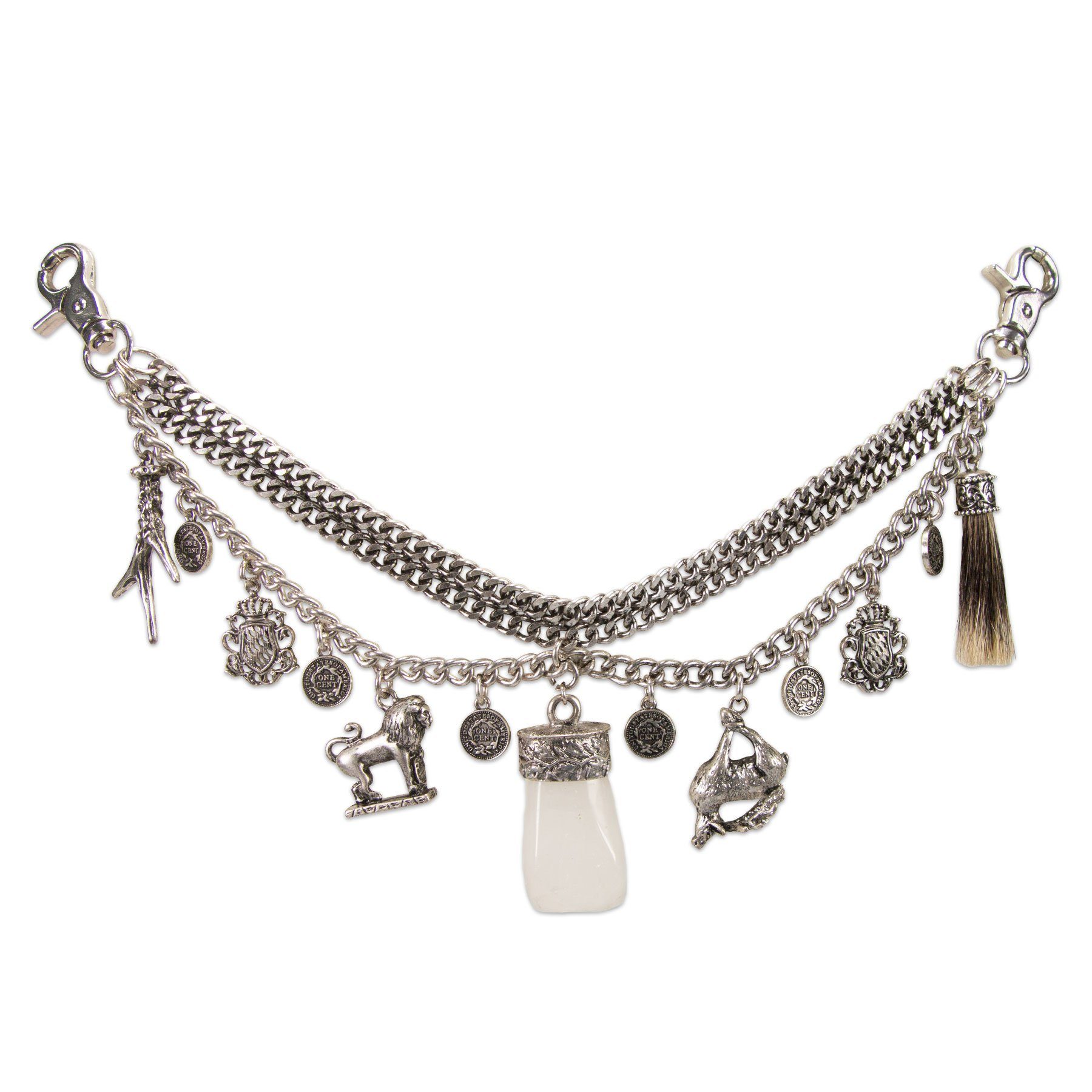 Alpenflüstern Kette mit Anhänger Trachten-Charivari Benedikt (antik-silber- günstig online kaufen