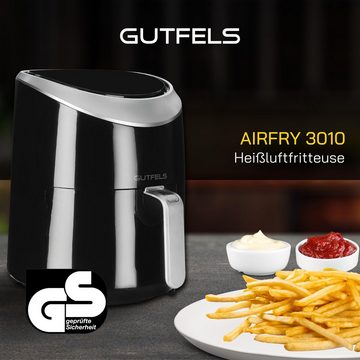 Gutfels Heißluftfritteuse AIRFRY 3010, 1300 W, Touch-Bedienung, 80-200°C einstellbar, Timer, 2,7 Liter Korbvolumen