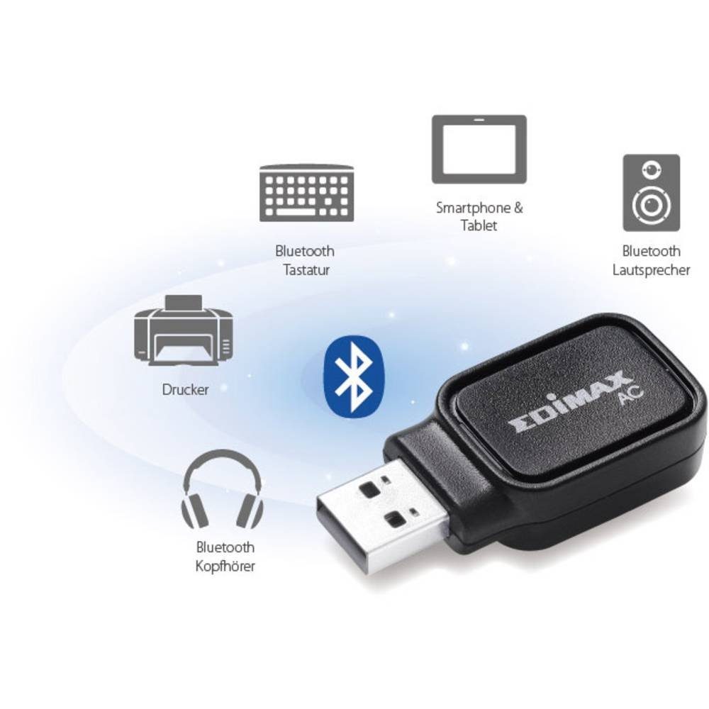 Edimax WLAN-Stick AC600 Bluetooth & Wi-Fi- Dual-Band
