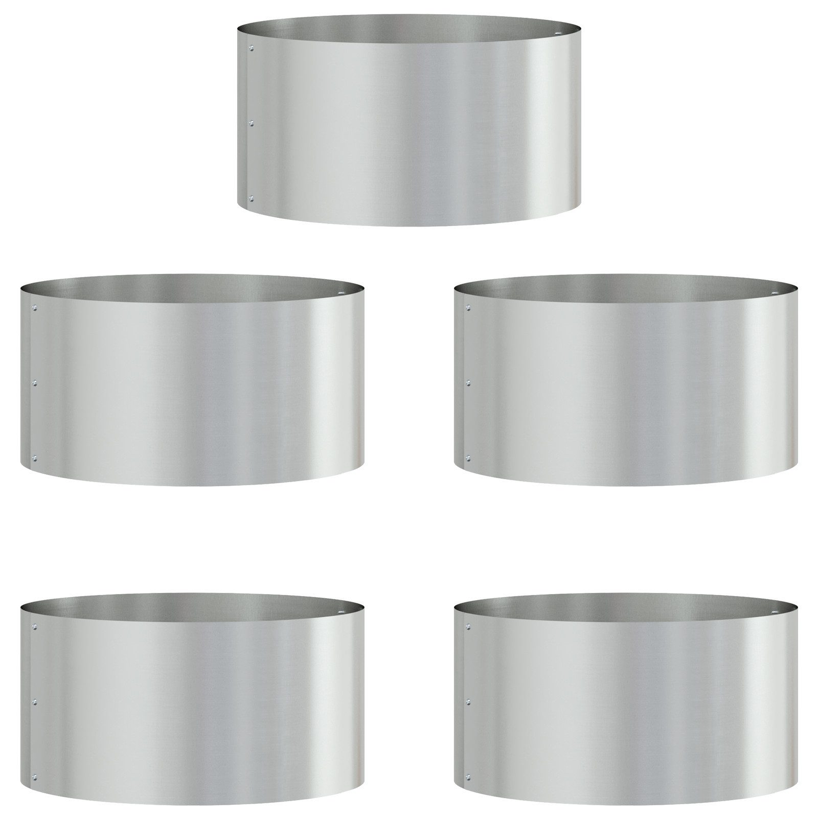 vidaXL Blumentopf Galvanisiertes Pflanzset Galvanisiert Stahl günstig online kaufen