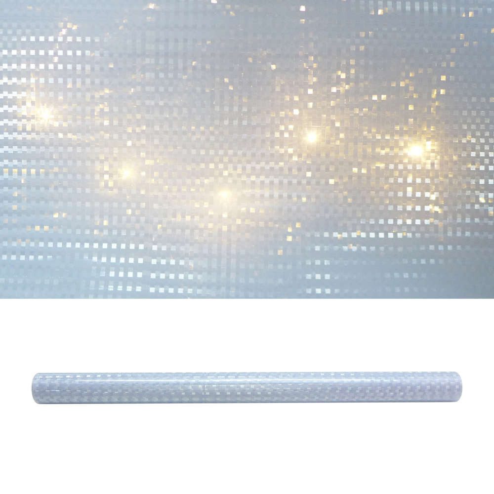 Gasper Dekorationsfolie 3D SQUARE Folie 33x300cm. Lichteffekt-Folie. Karo-Würfel-Muster.