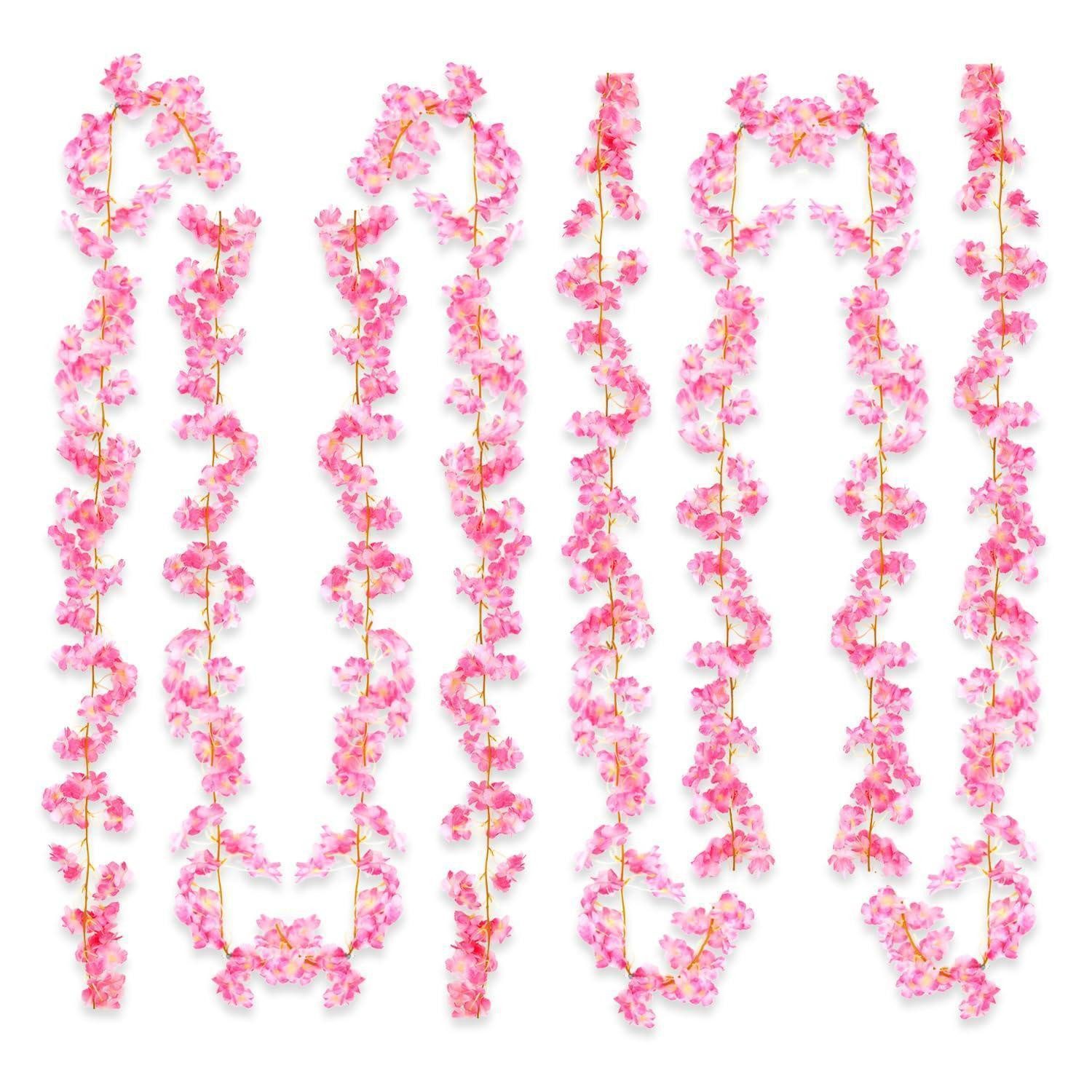 Kunstgirlande Girlande Kirschblüte 3er-Set 180cm Rosa, LuxusKollektion