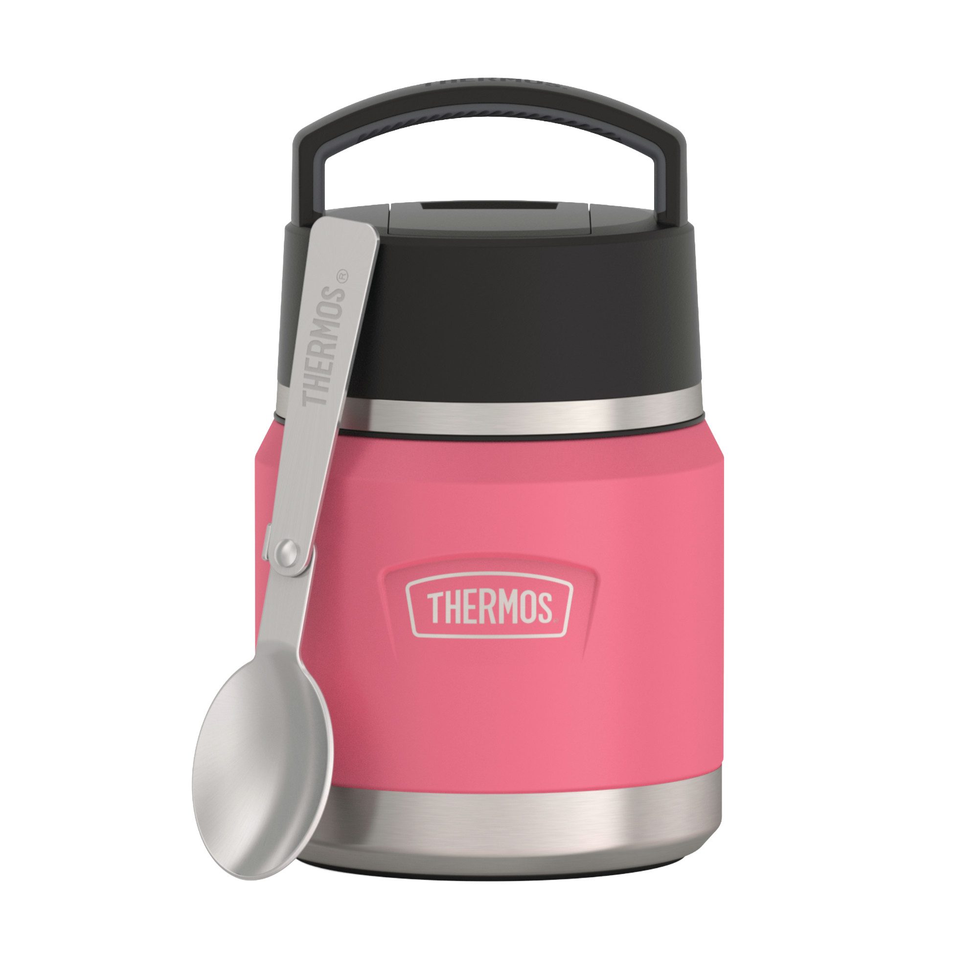 THERMOS Thermobehälter ICON FOOD JAR, Thermobehälter für Essen, spülmaschinenfest, Edelstahl, Kunststoff, Silikon, (1-tlg), 0,35l, 12h heiß & 16h kalt, dicht & auslaufsicher, mit Löffel