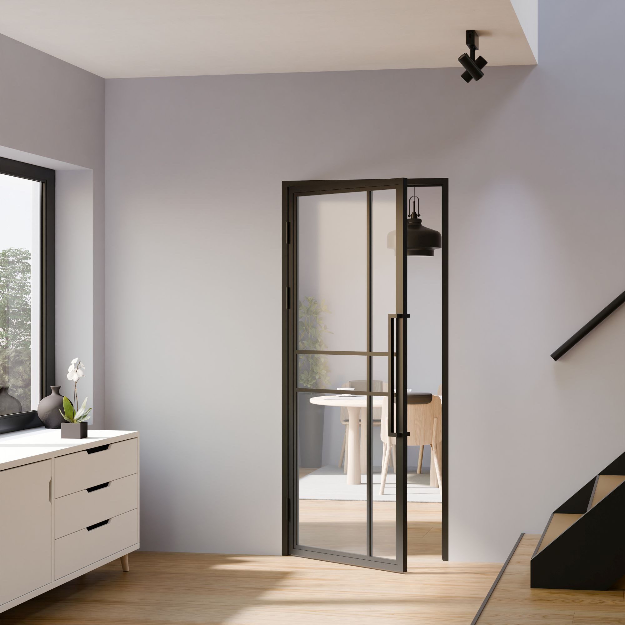 inova wohnen Zimmertür Glastür Designfelder Dekor Klarglas günstig online kaufen