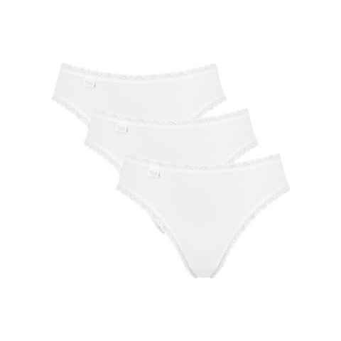 sloggi Taillenslip 24/7 Cotton Lace Tai C3P (3er Pack) feines Spitzenbündchen, flache Nähte