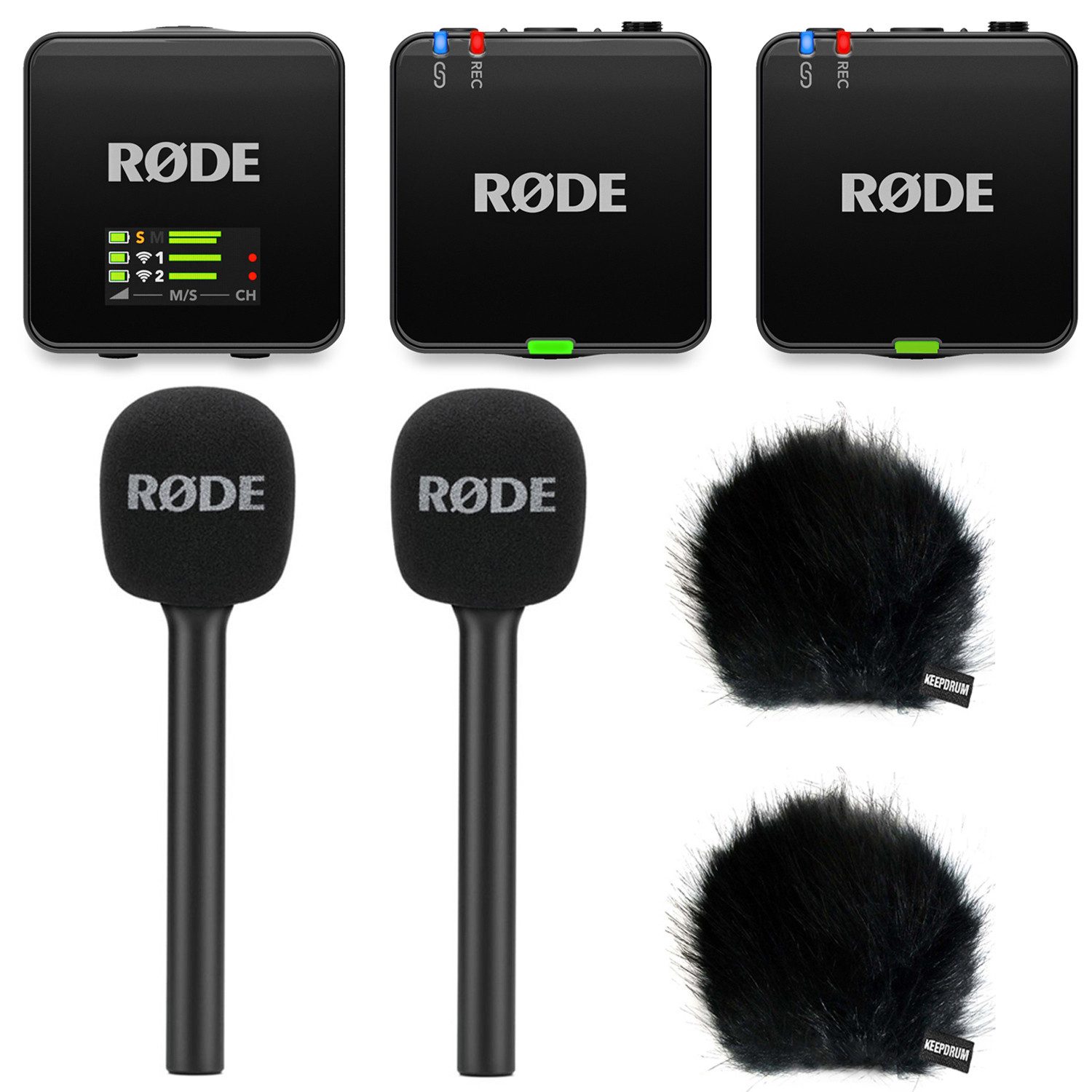 Rode Mikrofon-Funksystem Wireless GO Gen 3 Interview Set 2 BK Digitales Aufnahmegerät