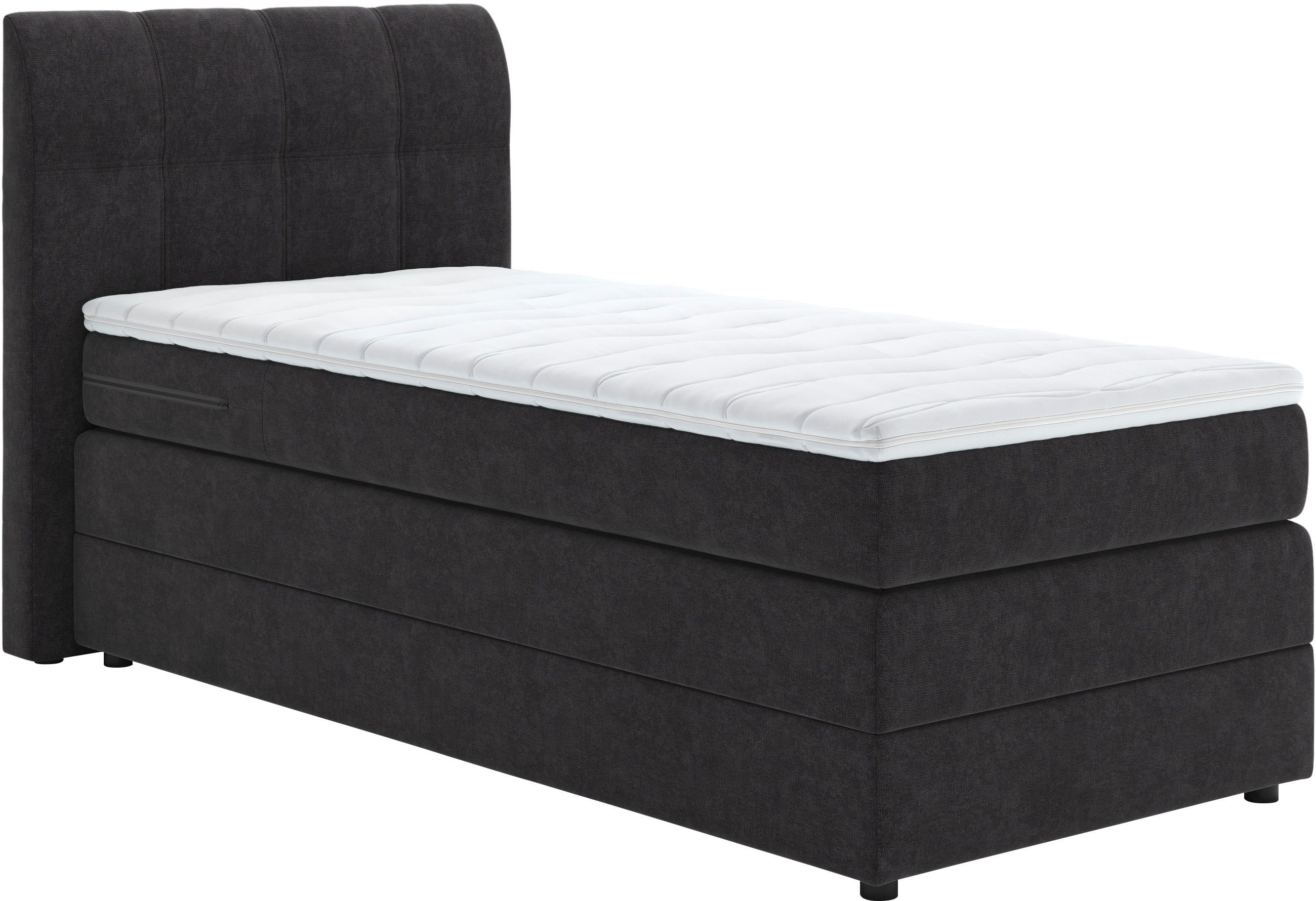 Home affaire Boxspringbett Finja, besonders komfortable Liegehöhe, mit praktischem Bettkasten