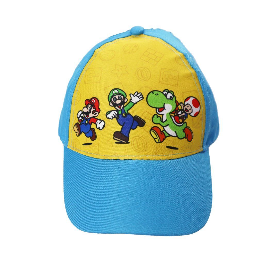Super Mario Baseball Cap Kinder bis Luigi Gelb 52 Mario Yoshi Super 54 Gr. Basecap