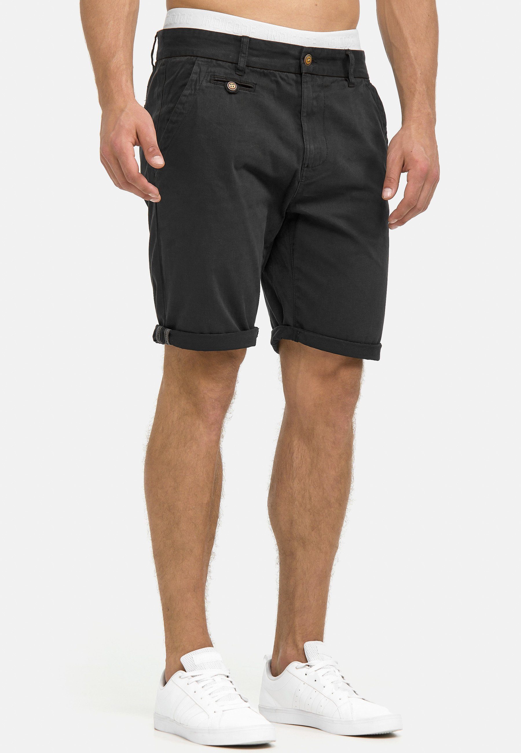 Indicode Chinoshorts Herren Cuba Chino Shorts Herrenshorts aus Baumwollgemisch