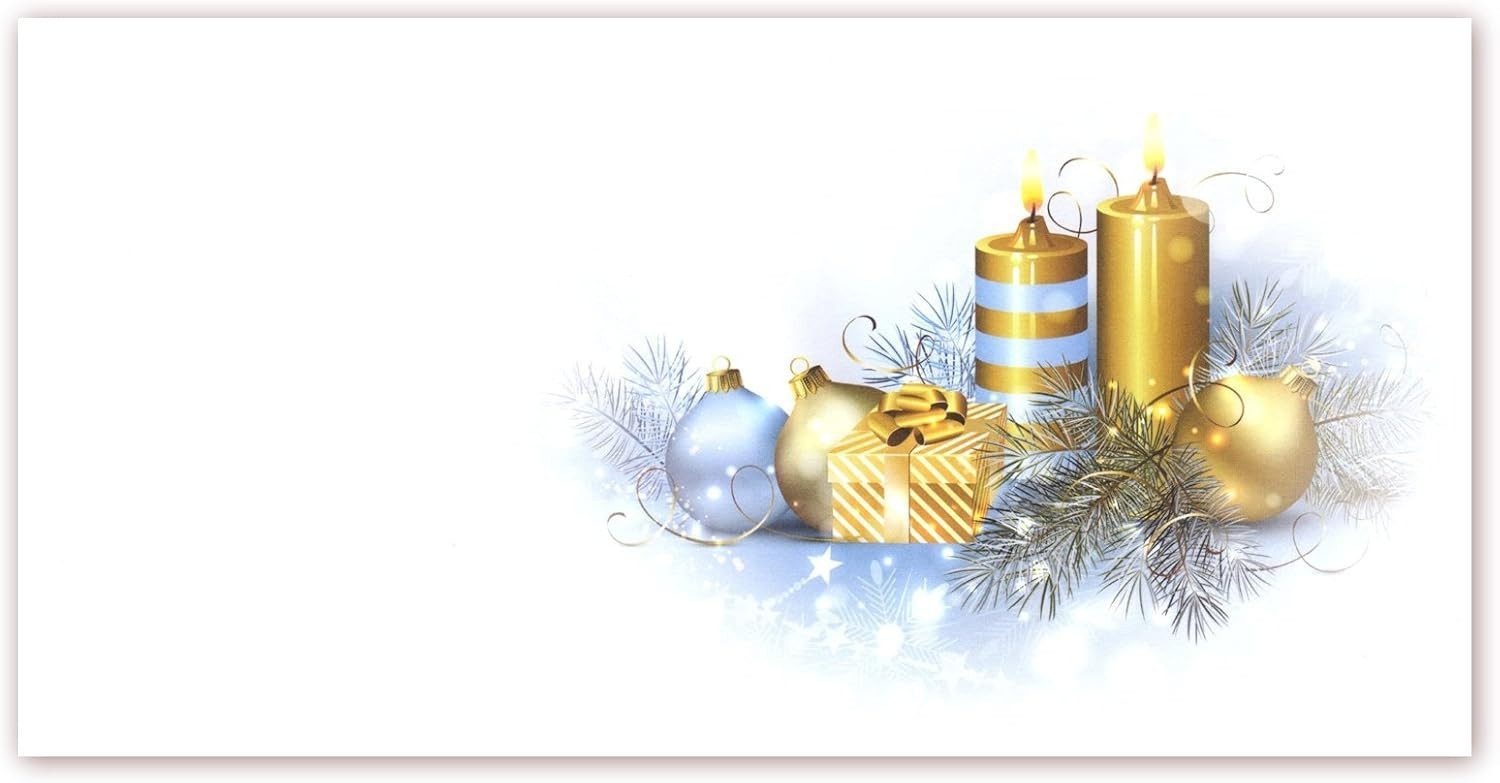 Briefpapier Motivpapier + Briefumschlag geschmückter Adventskranz (5051)