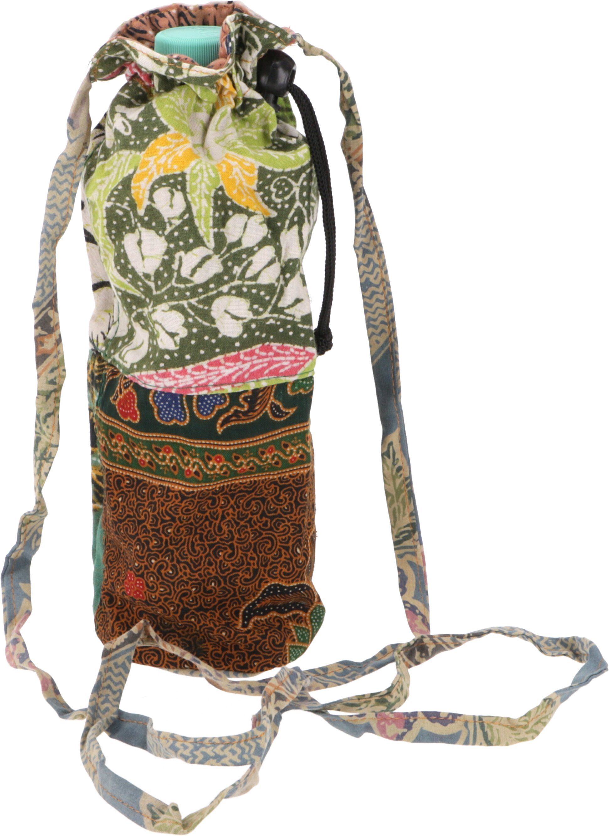 Guru-Shop Schultertasche Wasserflaschen Tasche, Batik Patchwork..