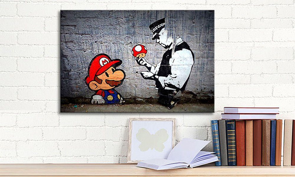 WandbilderXXL Leinwandbild Caught Mario, Streetart (1 günstig online kaufen