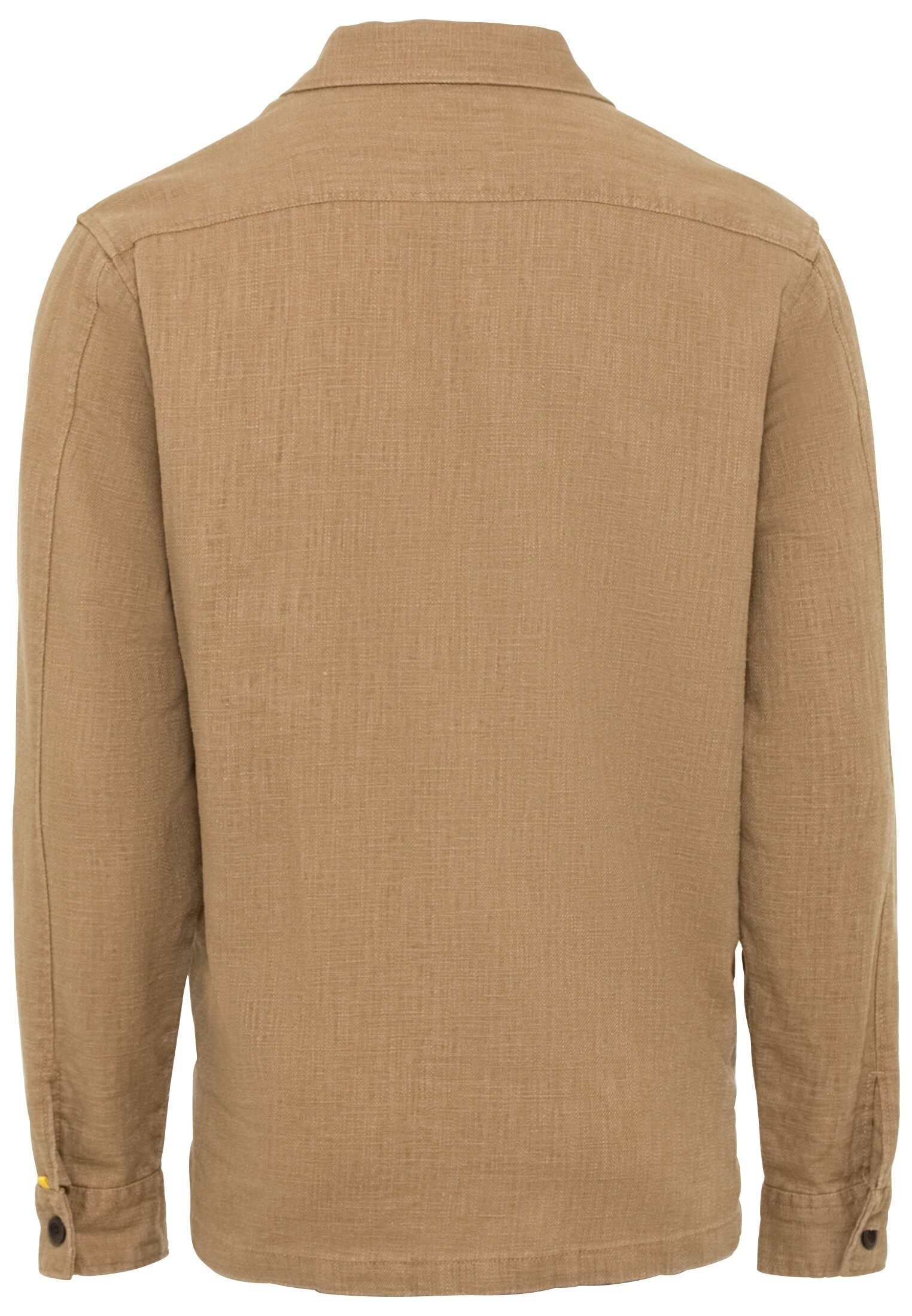 camel active Langarmhemd Overshirt aus einem Leinen-Baumwollmix günstig online kaufen