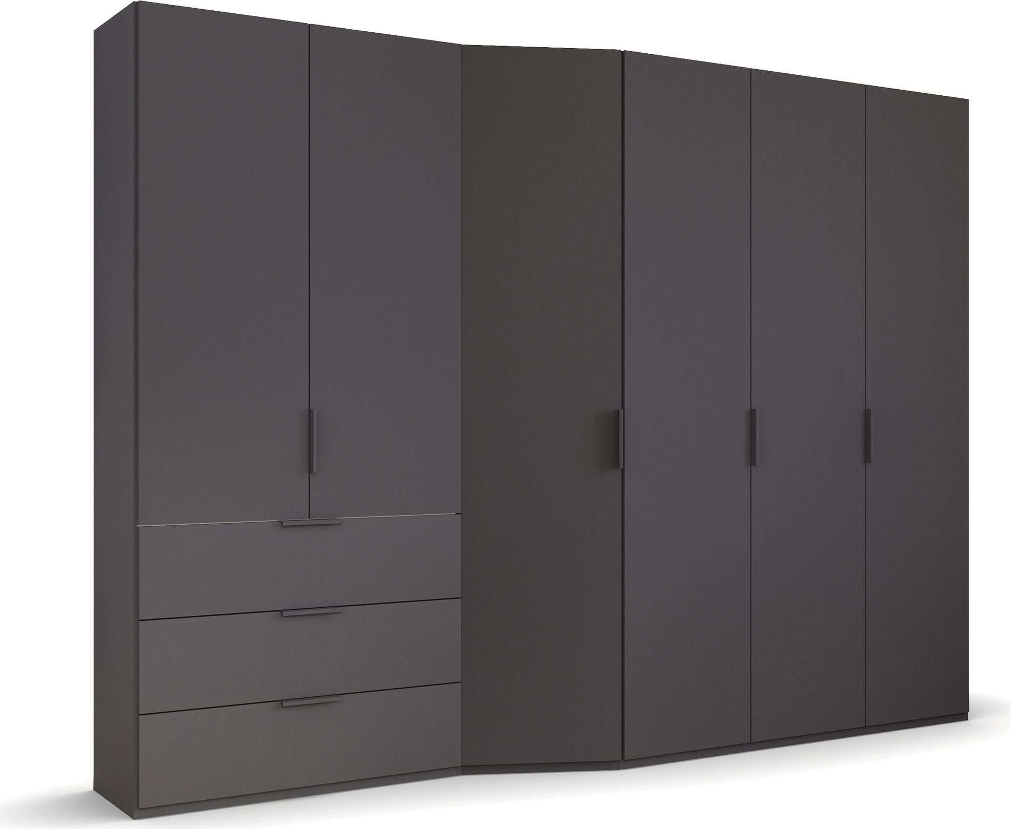 rauch Drehtürenschrank Kleiderschrank Schrank Garderobe Wäscheschrank WAVE (Breiten 247/297 cm, Höhe 222 cm, inkl. SOFT-CLOSE-FUNKTION) in 2 unterschiedlichen Tiefen, mit Soft-Close Funktion MADE IN GERMANY