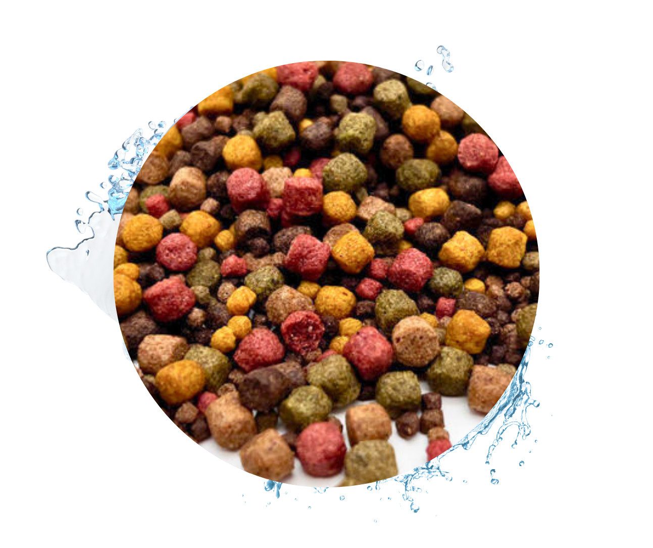 Warnick´s Tierfutterservice Koifutter 10-Sorten Mix mit Spirulina & Paprika 3-6mm, Alleinfuttermittel für: Fische, Koi, Zierfische, Teichfische